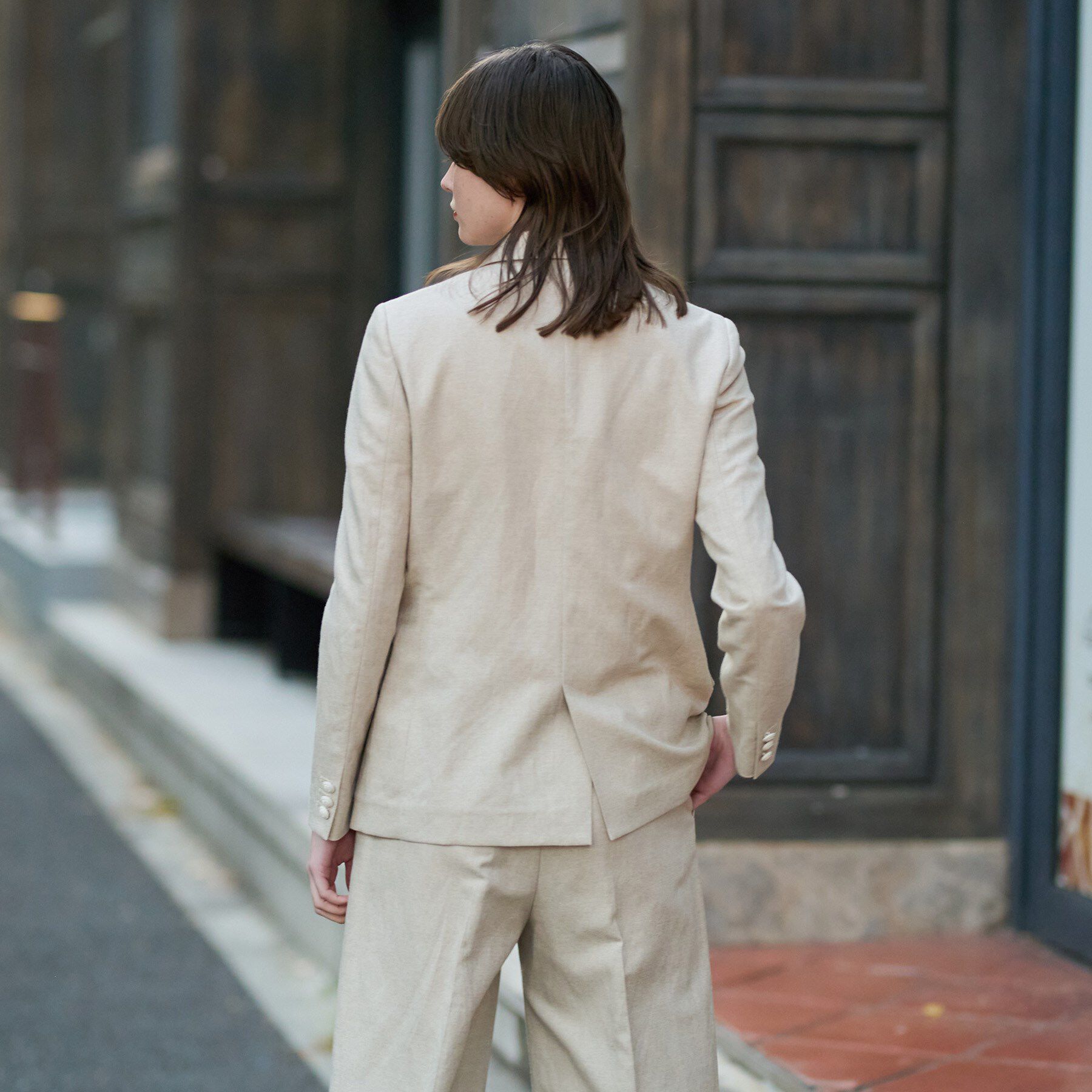 DRESSTERIOR「【セットアップ】リネン混ダブルブレストジャケット」|テーラードジャケット|