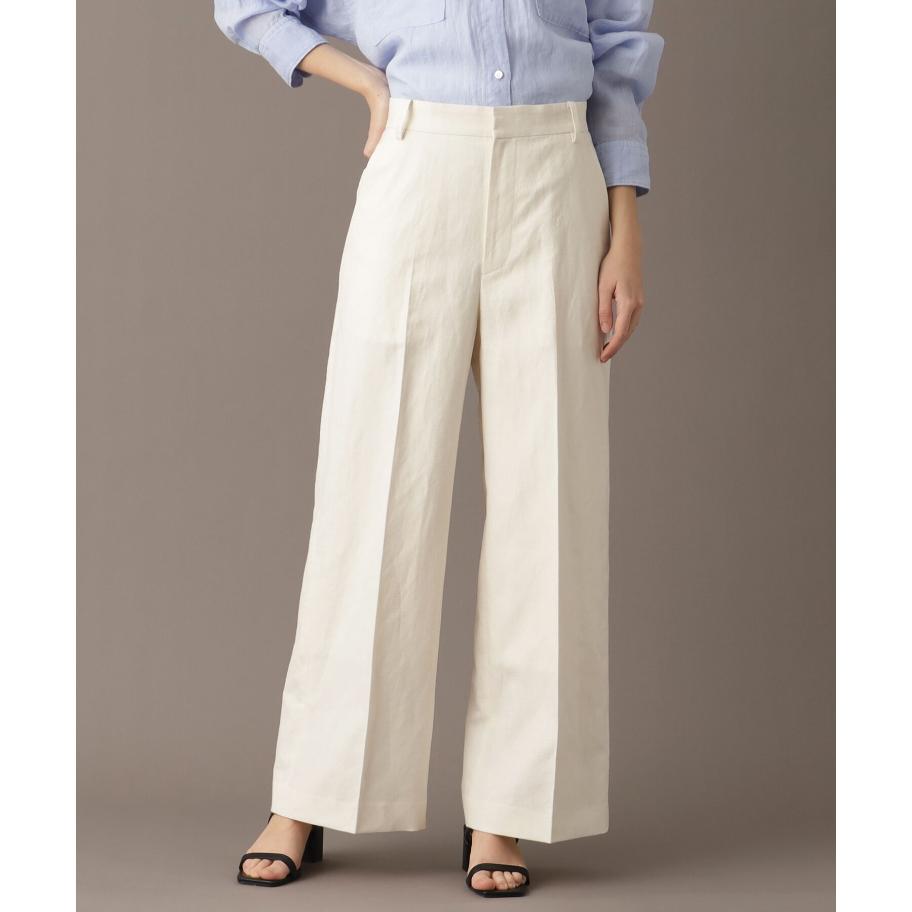 DRESSTERIOR「【美シルエット／洗える】リネンブレンドワイドパンツ」|その他|