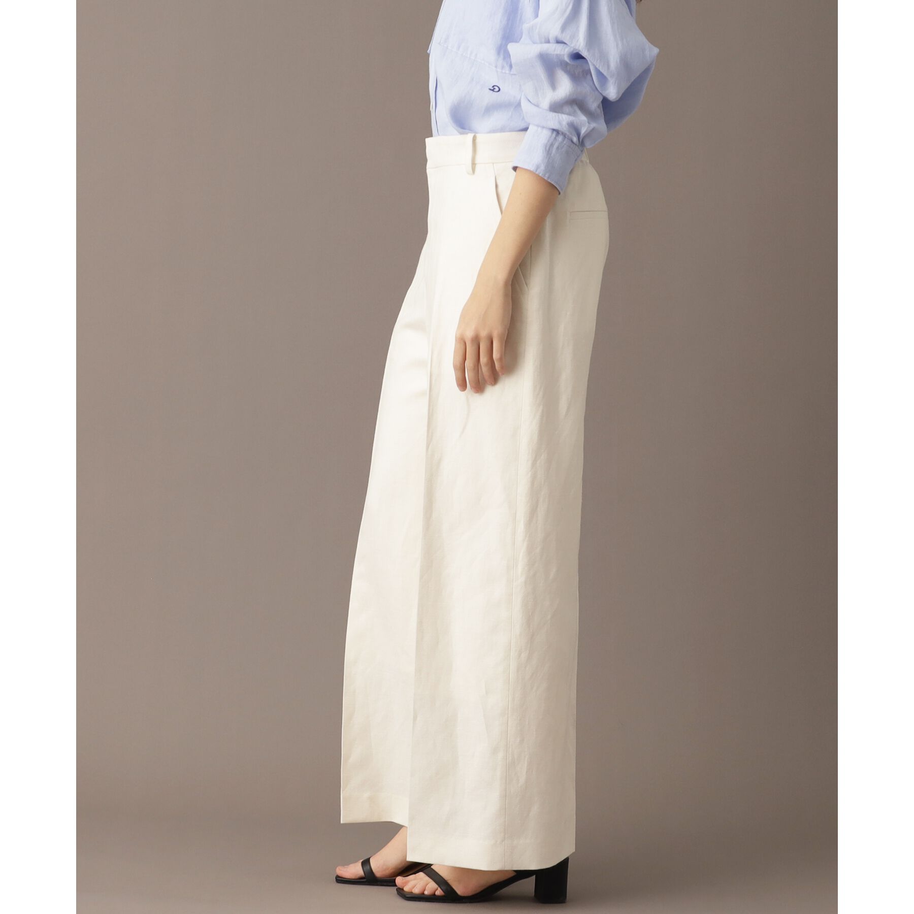 DRESSTERIOR「【美シルエット／洗える】リネンブレンドワイドパンツ」|その他|