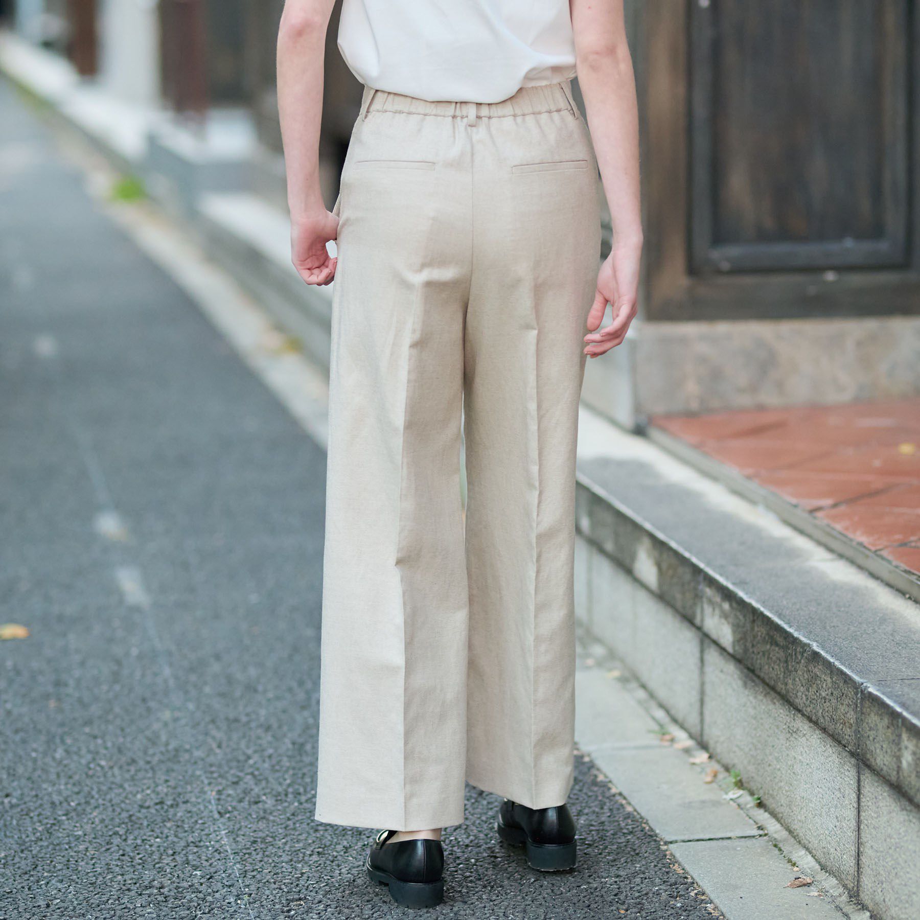 DRESSTERIOR「【美シルエット／洗える】リネンブレンドワイドパンツ」|その他|