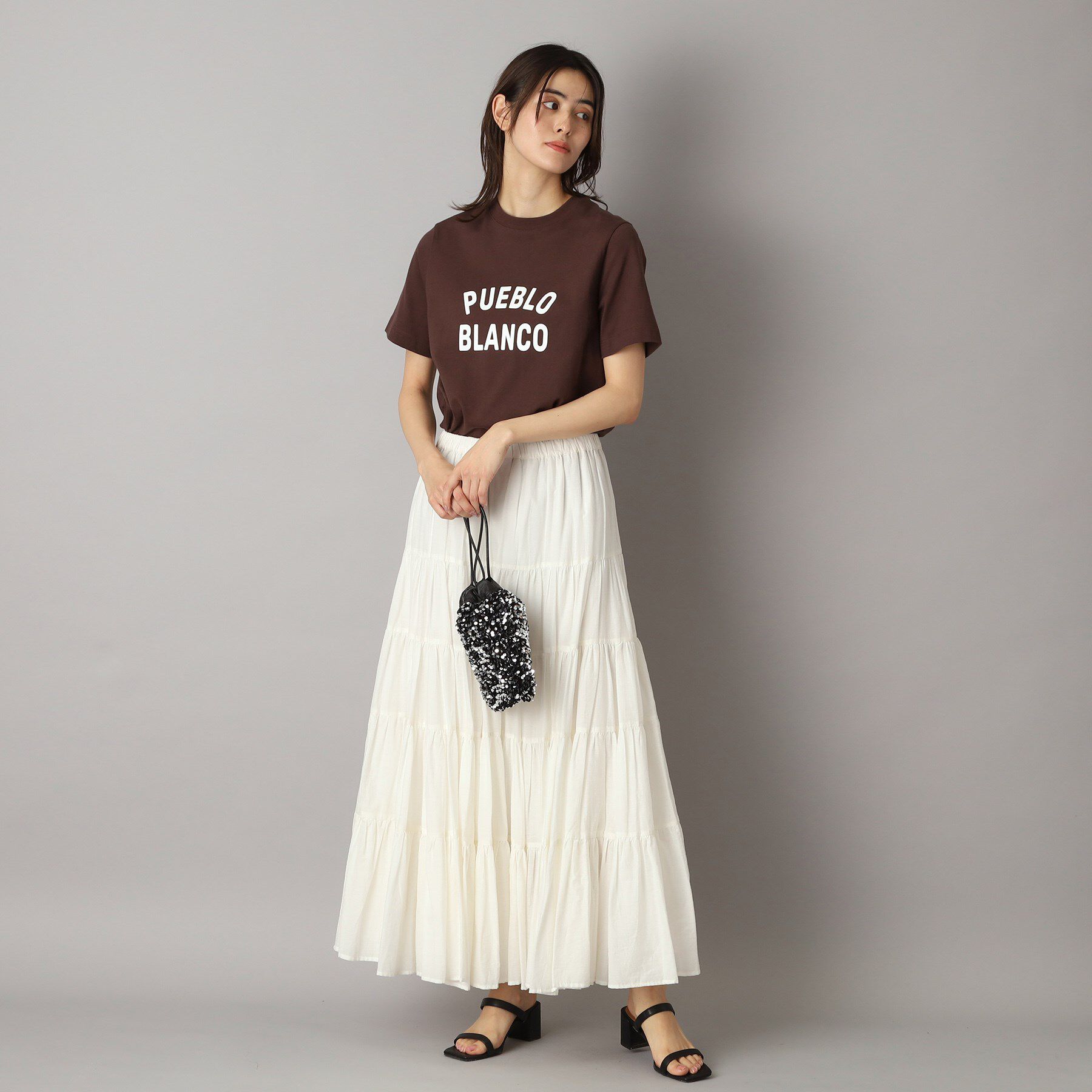 DRESSTERIOR「【大人百花春号掲載 モデル美香さん着用】洗える/コットンボイルティアードスカート」|スカート|