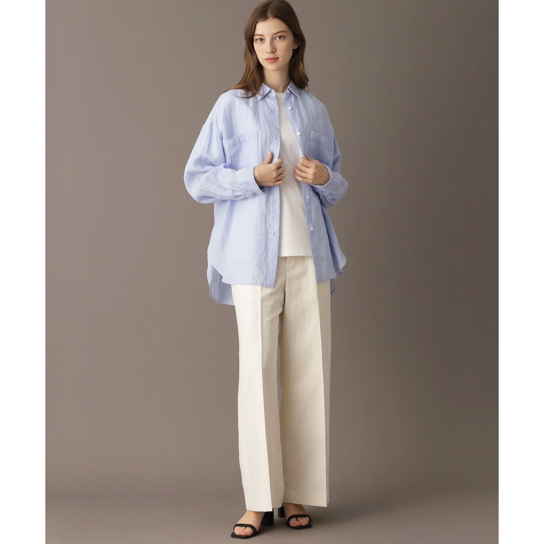 DRESSTERIOR「【人気定番/ラミー100％】ガーメントダイラミーシャツ」|シャツ・ブラウス|