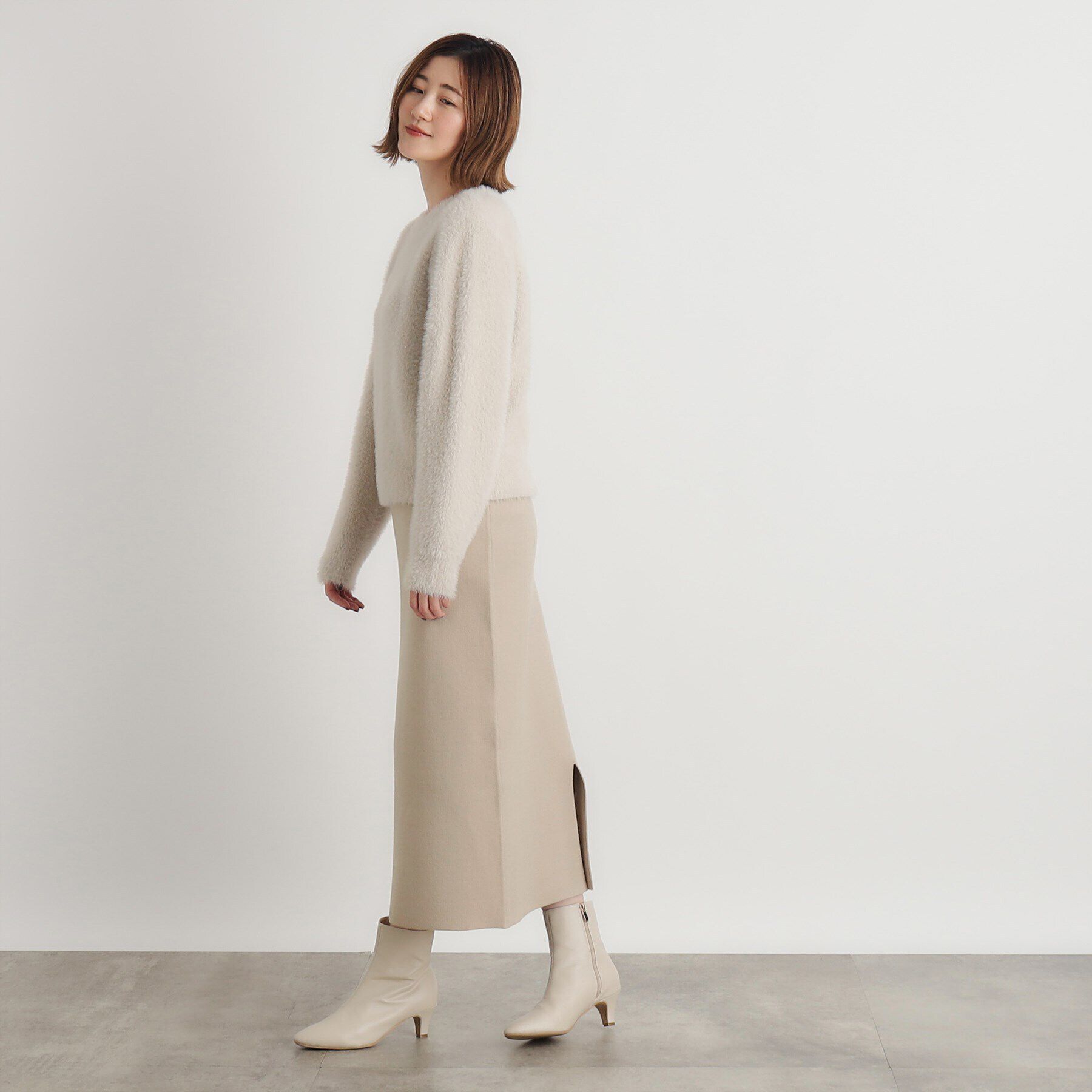 grove「ニットジャカードナロースカート」|スカート|