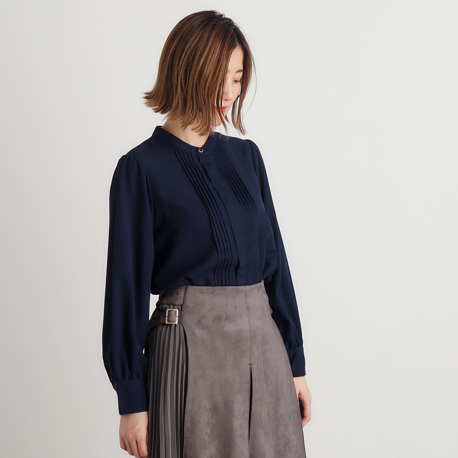 grove「ピンタックギャザースリーブブラウス」|シャツ・ブラウス|