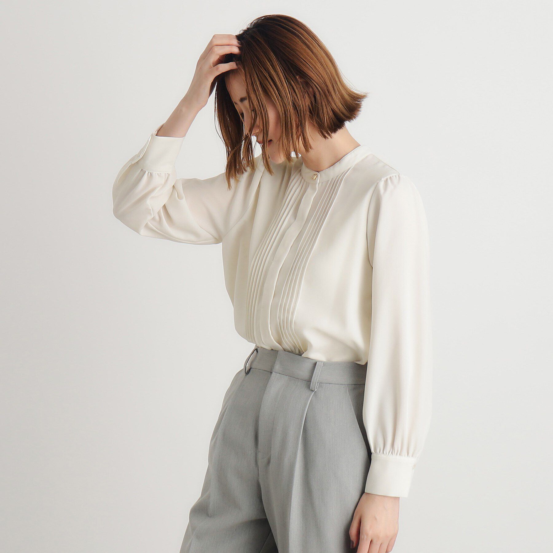 grove「ピンタックギャザースリーブブラウス」|シャツ・ブラウス|