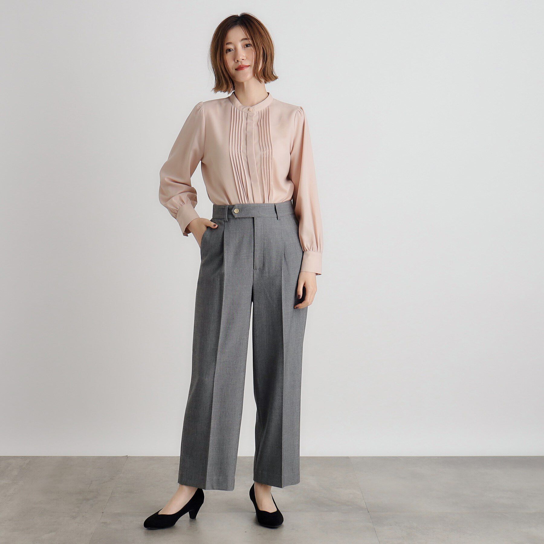 grove「ピンタックギャザースリーブブラウス」|シャツ・ブラウス|