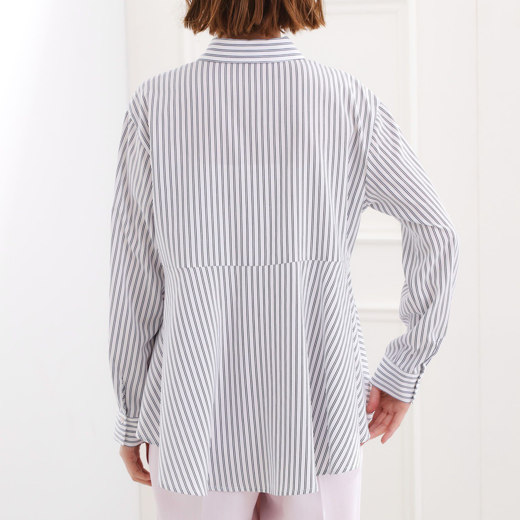 grove「【体型カバー】一枚でもレイヤードでも、ペプラムフレアシャツ」|シャツ・ブラウス|