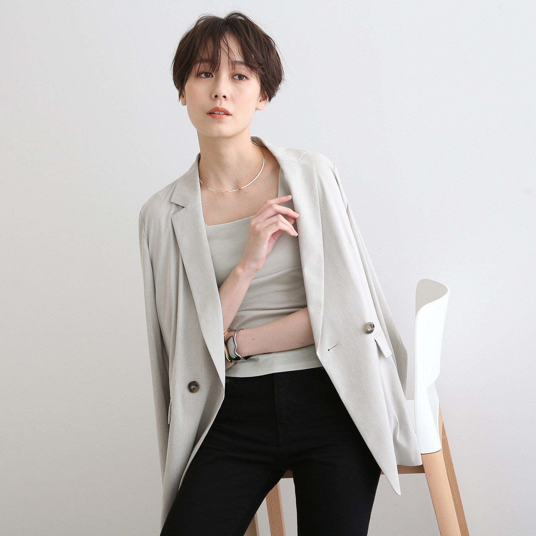 INDIVI「【日本製】ビスチェインナータンクトップ」|キャミソール|