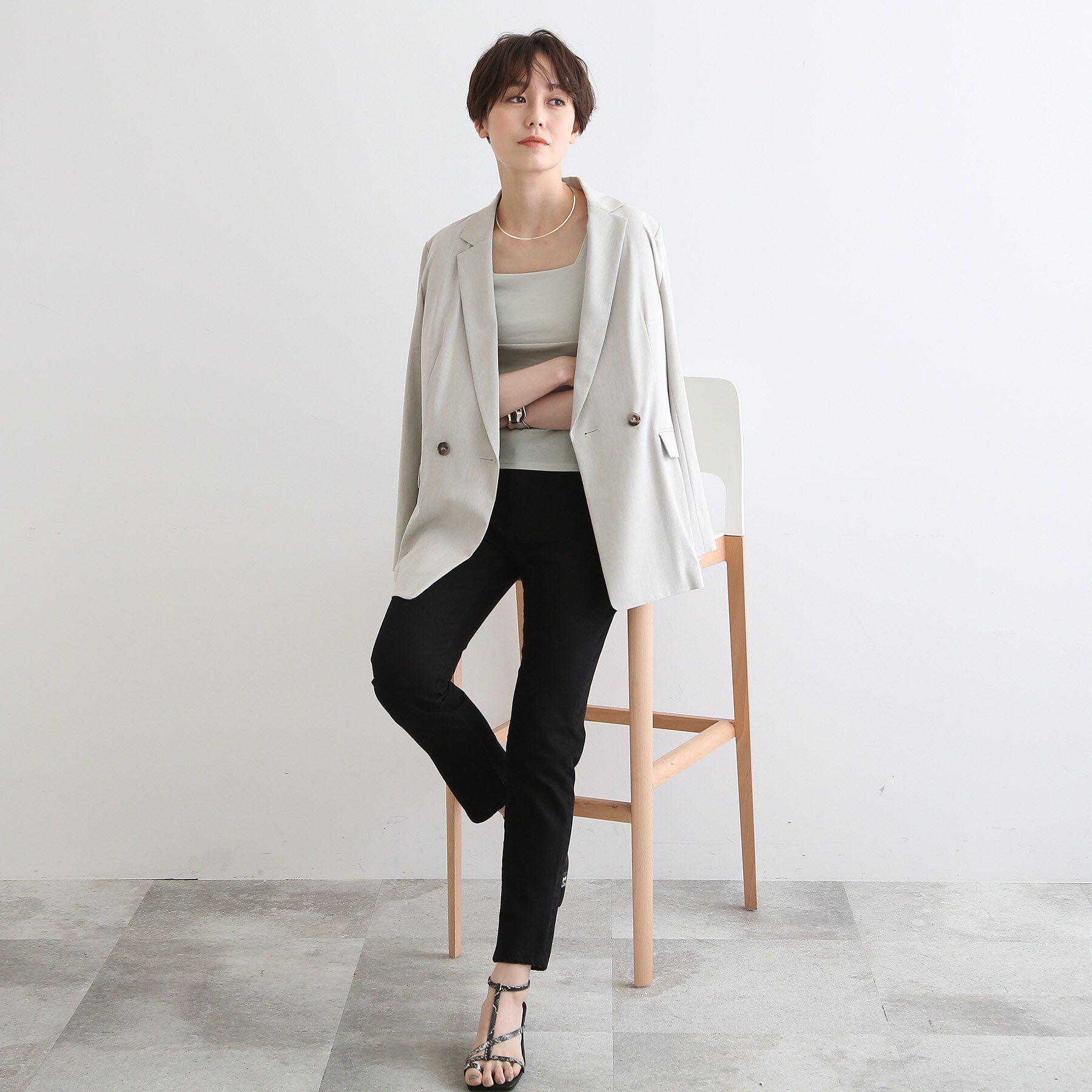 INDIVI「【日本製】ビスチェインナータンクトップ」|キャミソール|