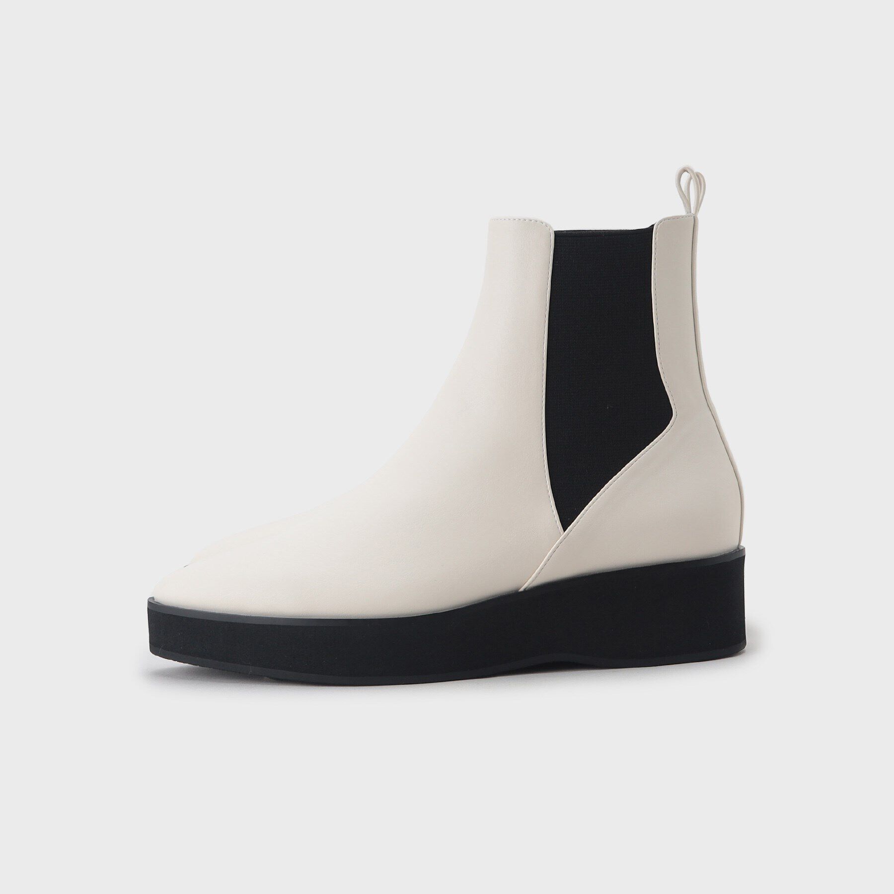 INDIVI「【合皮】シャープサイドゴアブーツ」|ショートブーツ|