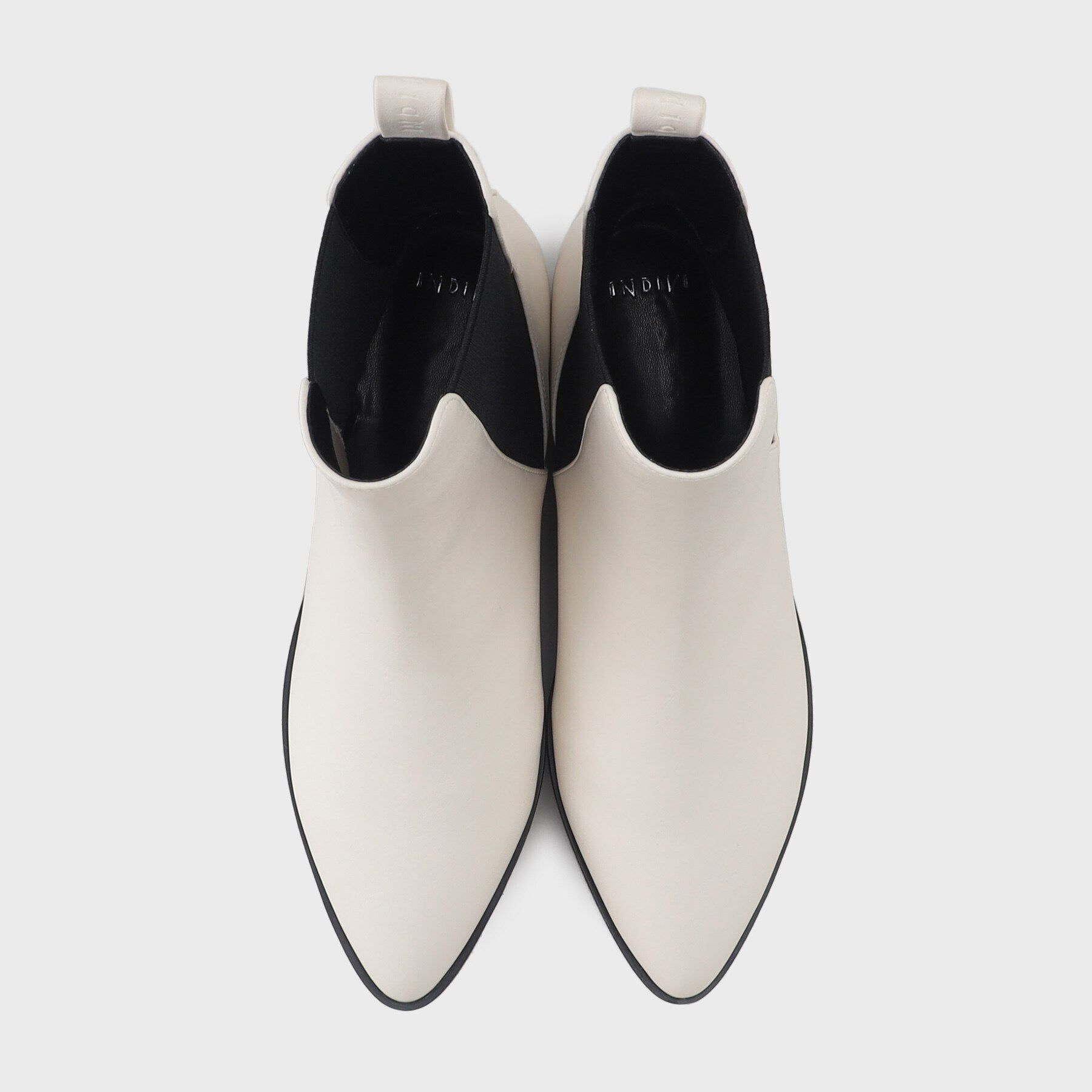 INDIVI「【合皮】シャープサイドゴアブーツ」|ショートブーツ|