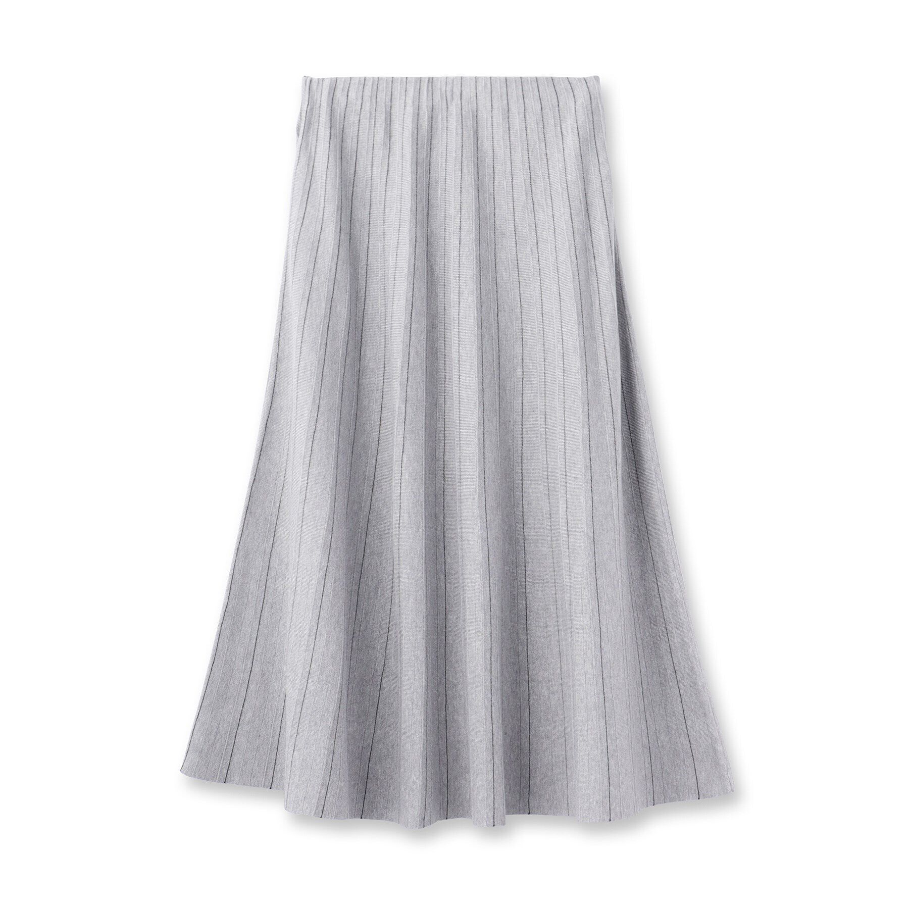 INDIVI「【洗える/SETUP可能】ストライプ柄プリーツニットスカート」|スカート|