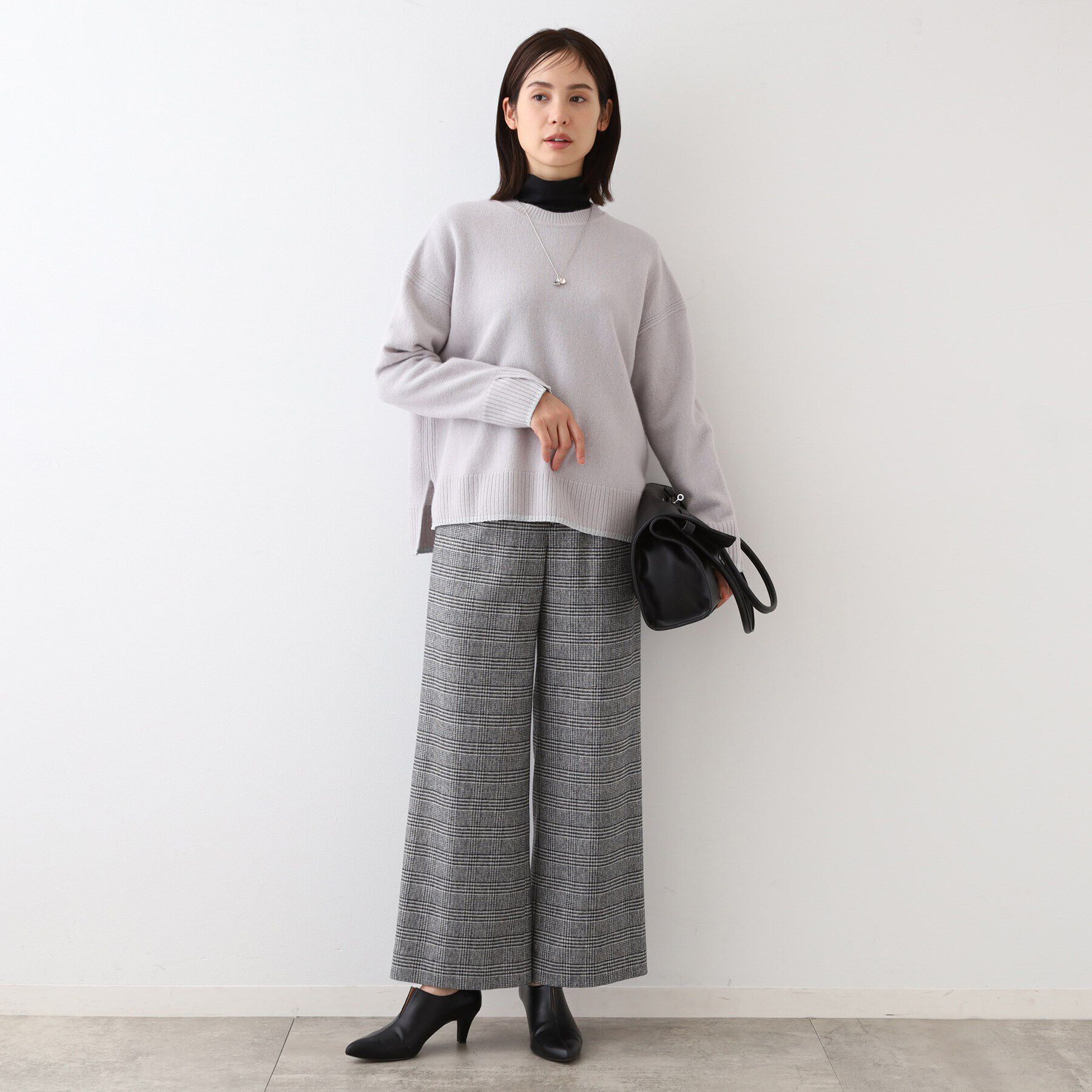 INDIVI「【洗える／インナー活躍！】ハイネックカットソートップス」|Tシャツ・カットソー|