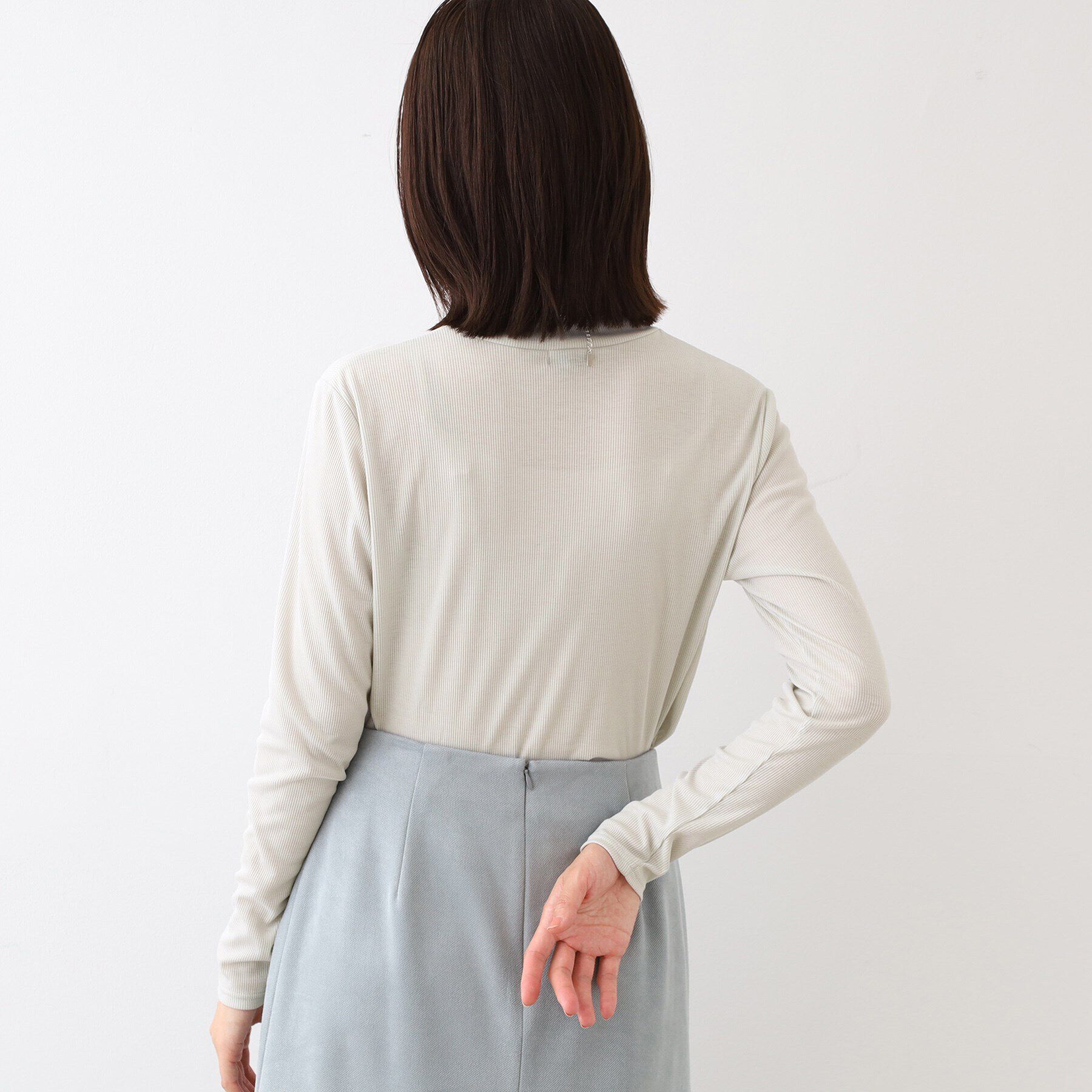 INDIVI「【洗える／インナー活躍！】ハイネックカットソートップス」|Tシャツ・カットソー|