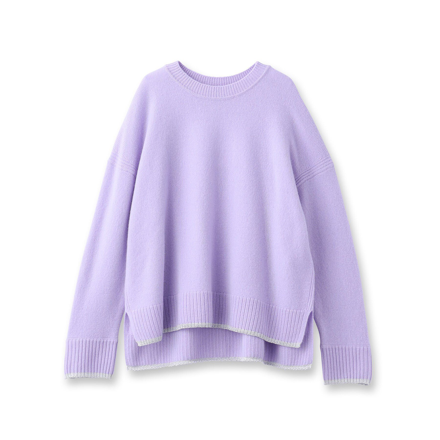 INDIVI「【ウール／ラメ】ボクシーシルエットニット」|ニット・セーター|