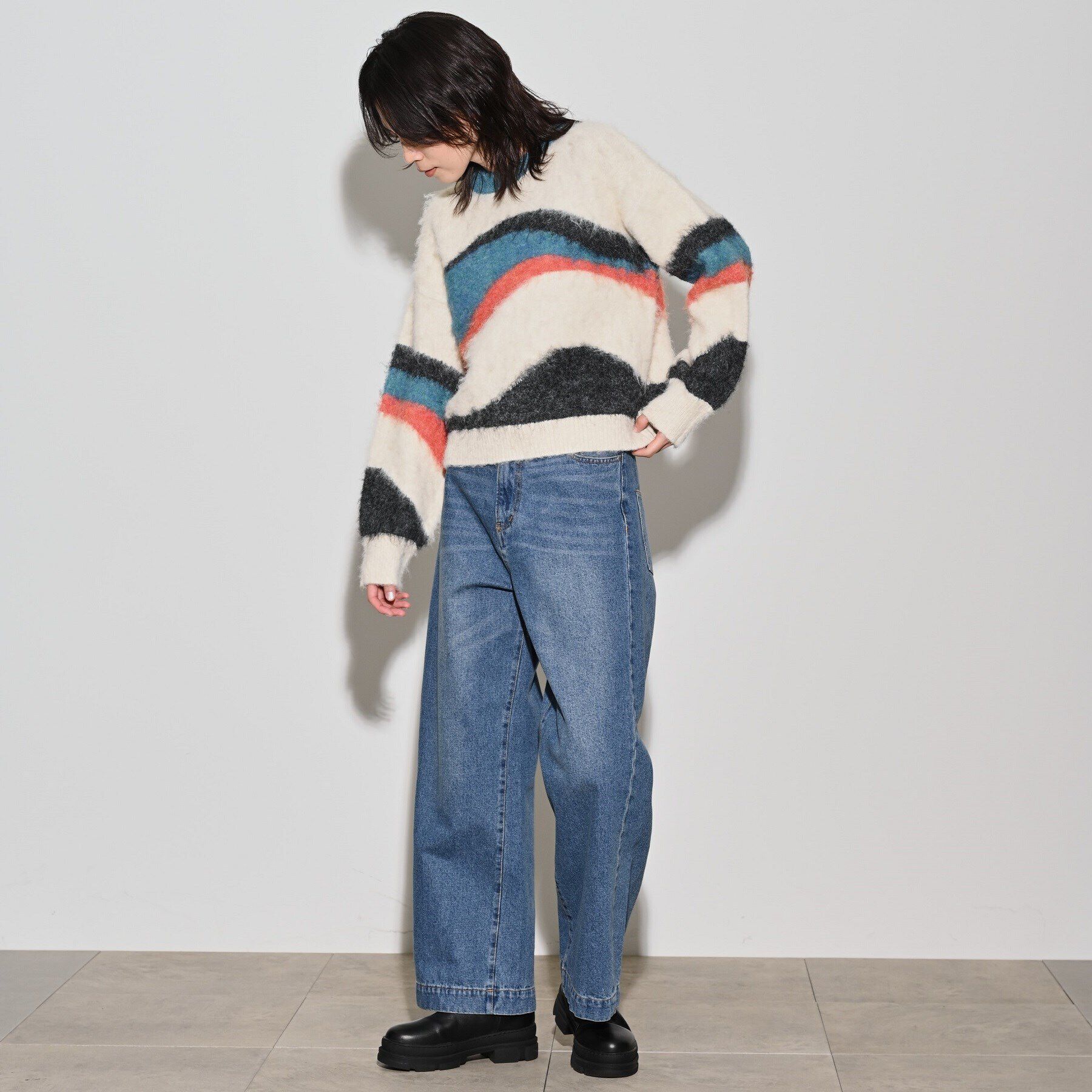 GALLEST「カラーブロッキングニット」|ニット・セーター|