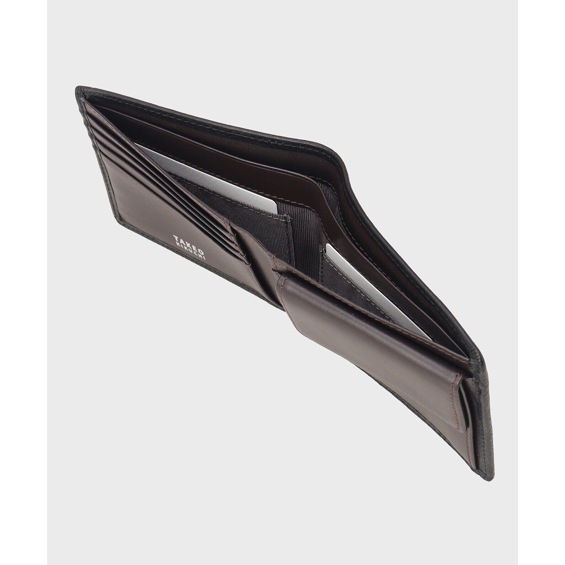 TAKEO KIKUCHI「イタリアンブラックレザー 2つ折り財布」|財布|