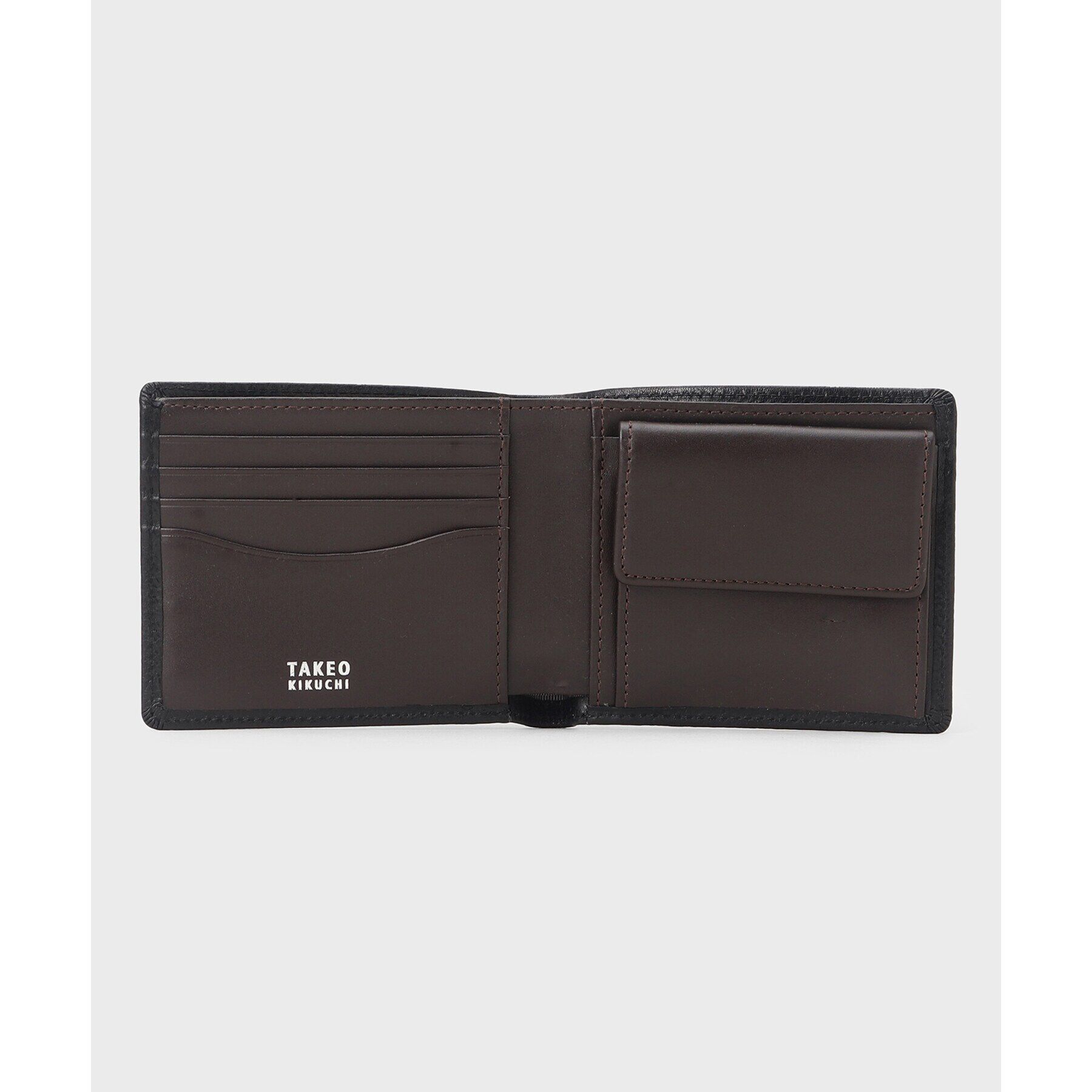 TAKEO KIKUCHI「イタリアンブラックレザー 2つ折り財布」|財布|