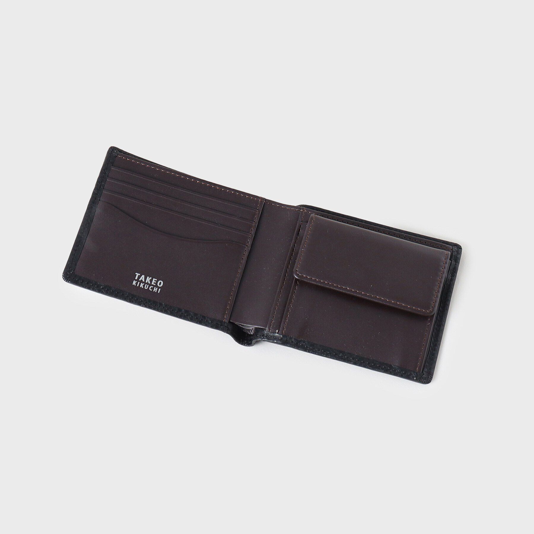TAKEO KIKUCHI「イタリアンブラックレザー 2つ折り財布」|財布|