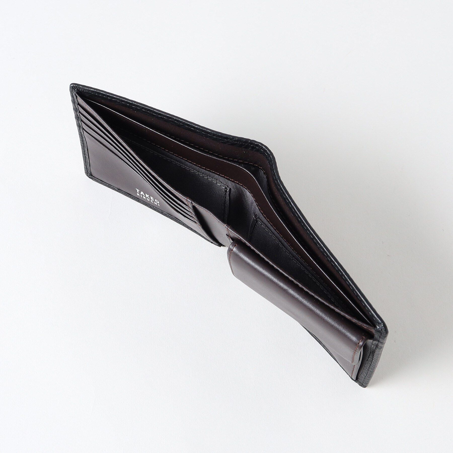 TAKEO KIKUCHI「イタリアンブラックレザー 2つ折り財布」|財布|