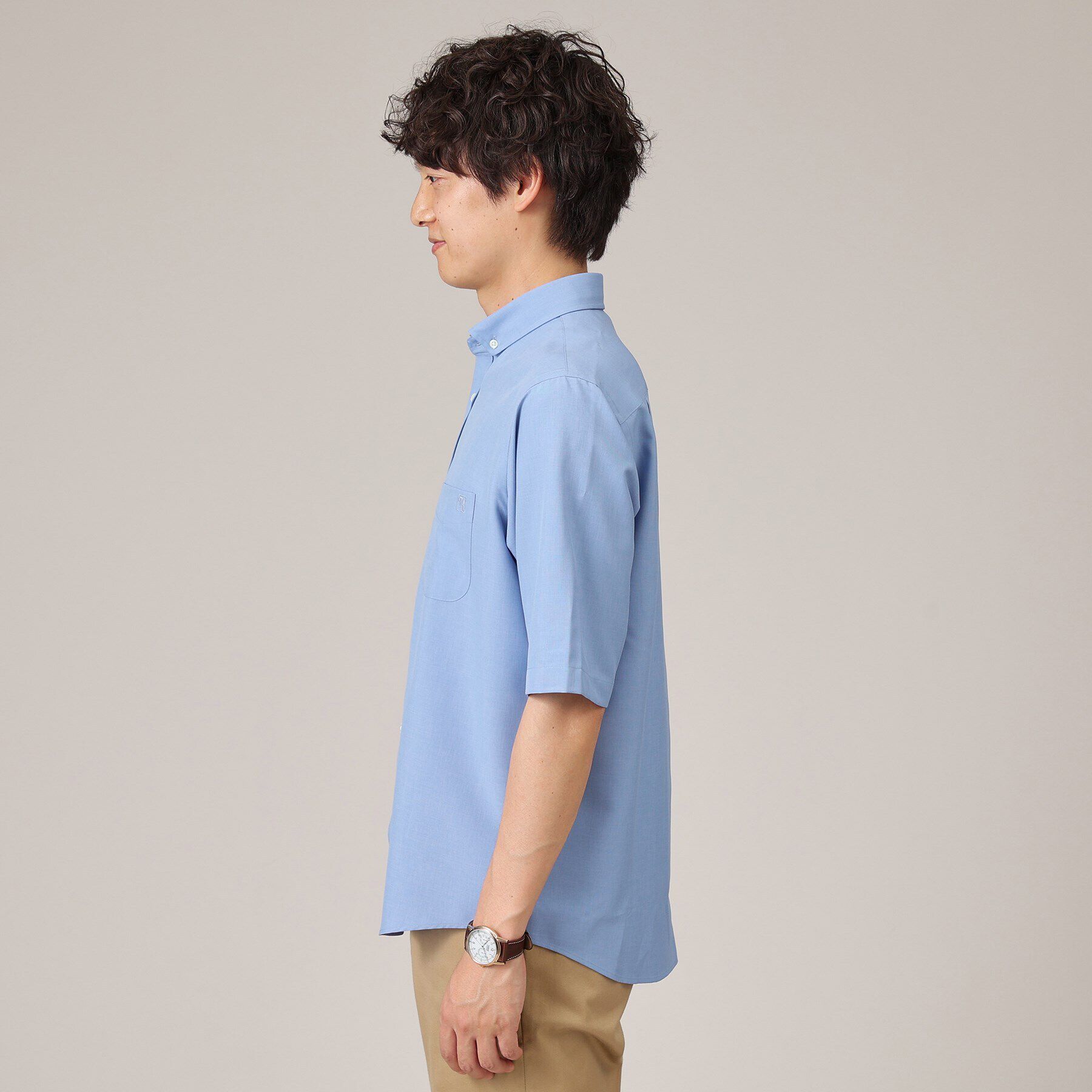 TAKEO KIKUCHI「ウェザーチビBD5分袖シャツ」|シャツ・ブラウス|