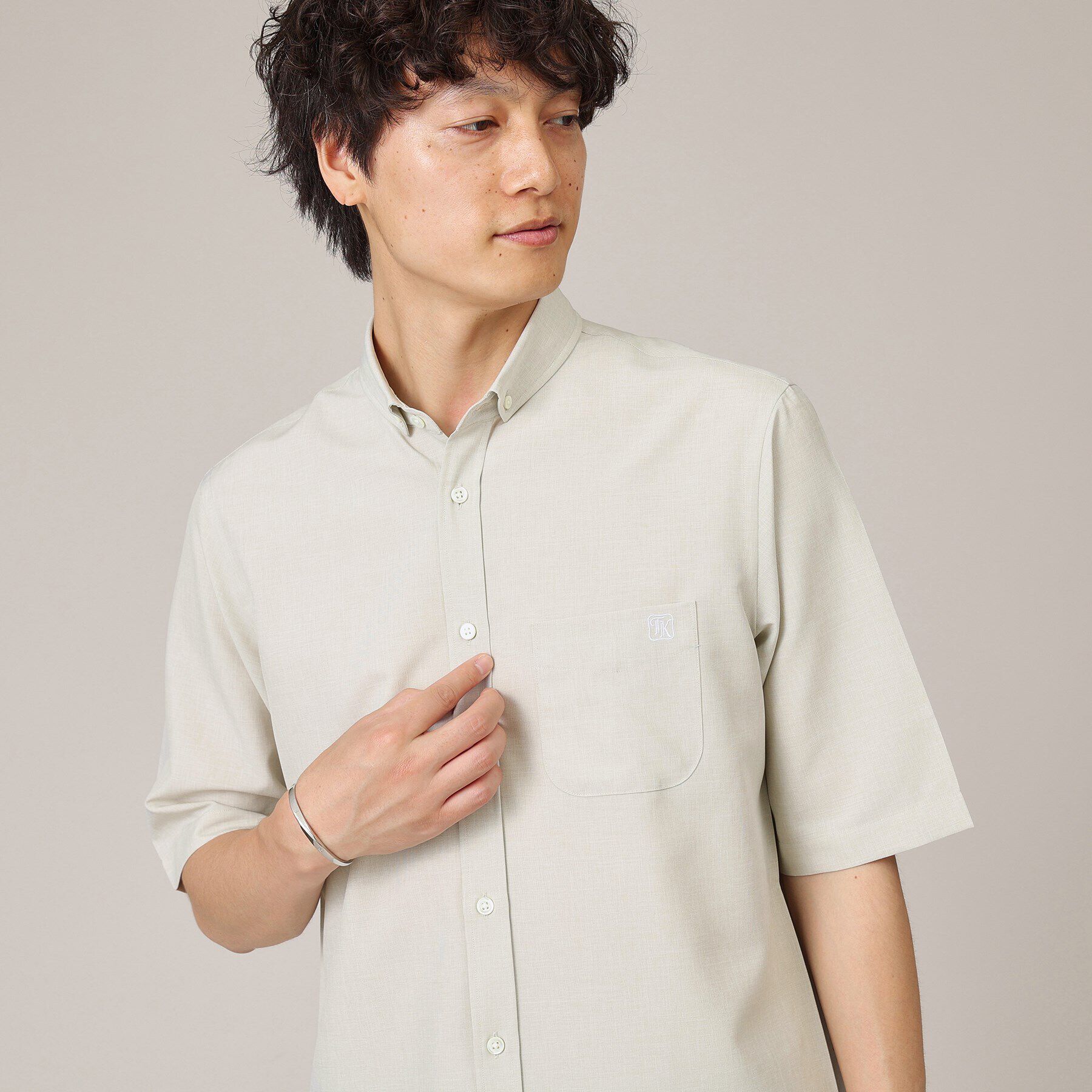 TAKEO KIKUCHI「ウェザーチビBD5分袖シャツ」|シャツ・ブラウス|