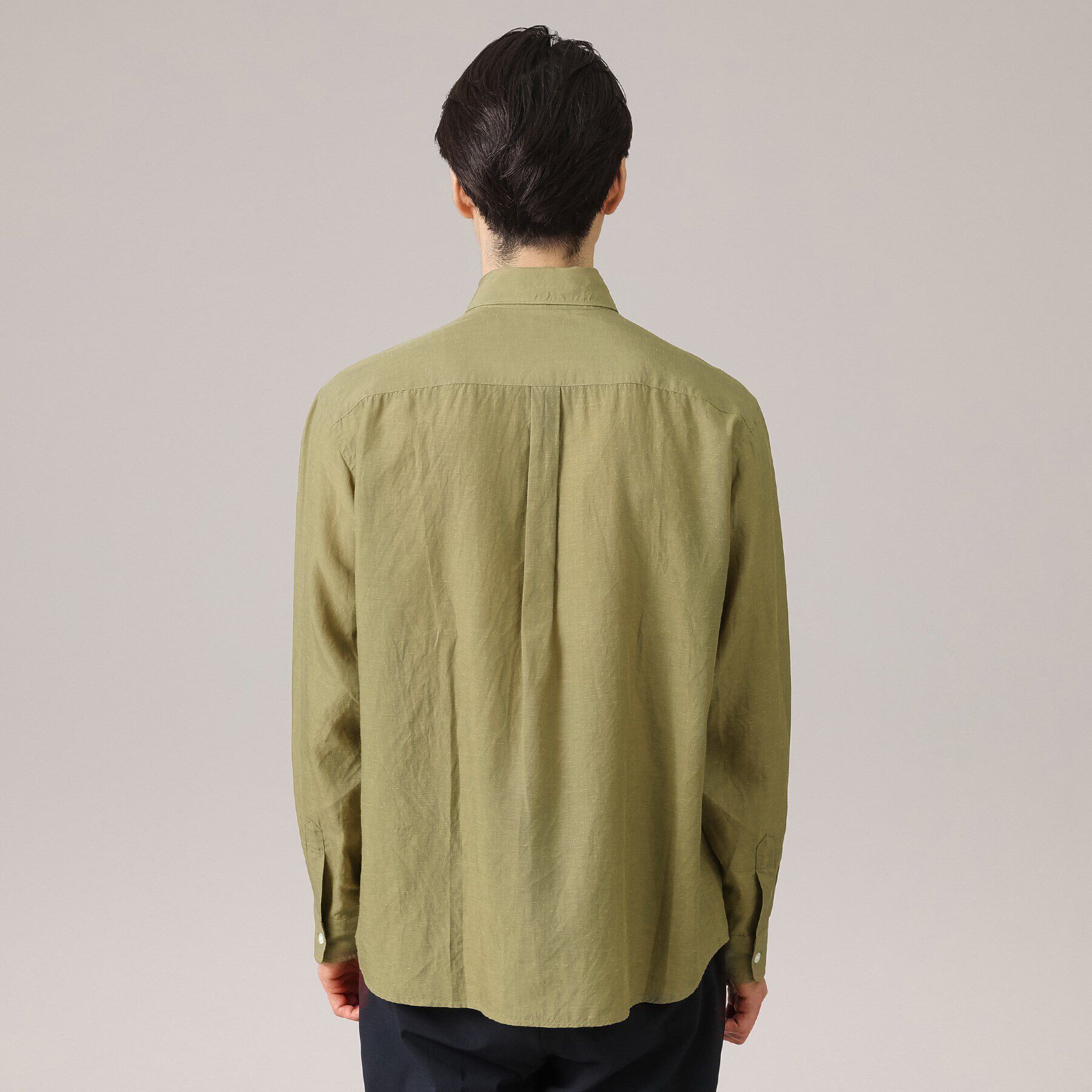 TAKEO KIKUCHI「【Made in JAPAN】タブカラー スラブローン 長袖シャツ」|シャツ・ブラウス|