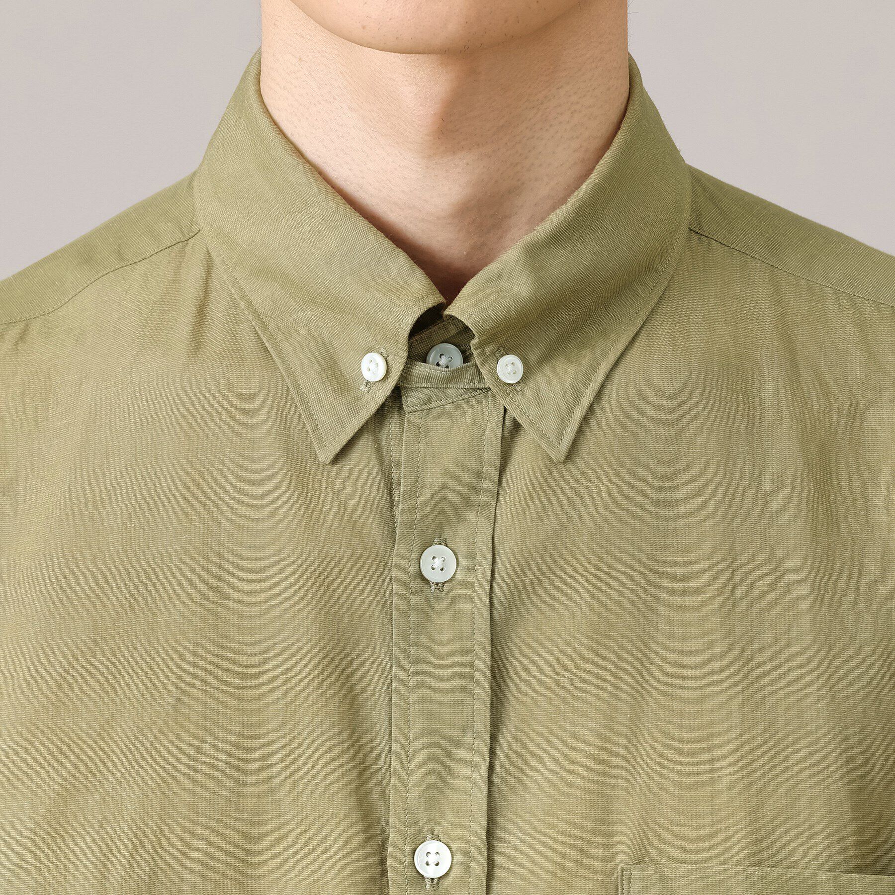 TAKEO KIKUCHI「【Made in JAPAN】タブカラー スラブローン 長袖シャツ」|シャツ・ブラウス|