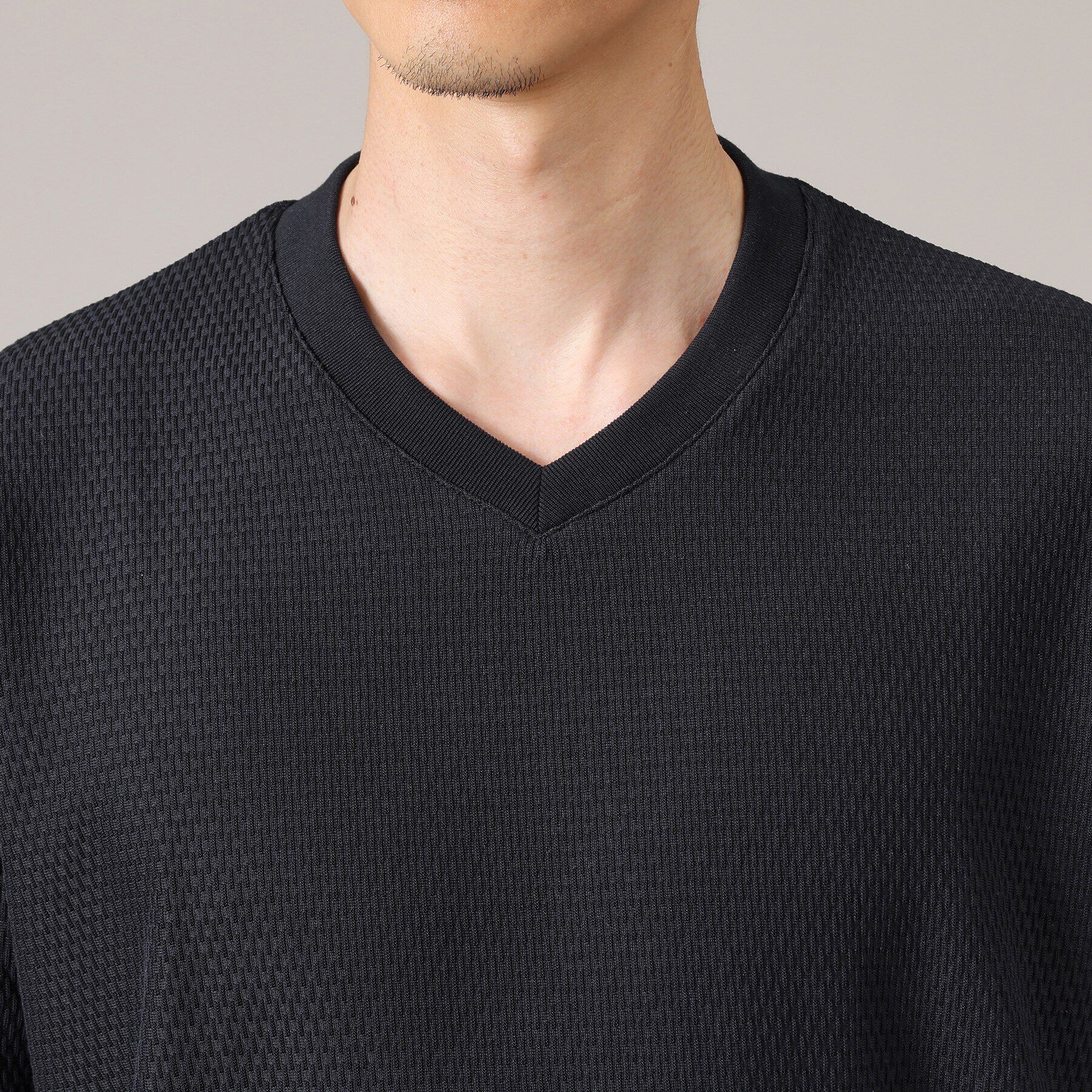 TAKEO KIKUCHI「【ジャケットインナー対応】リンクスウィーブ 長袖Vネックカットソー」|Tシャツ・カットソー|