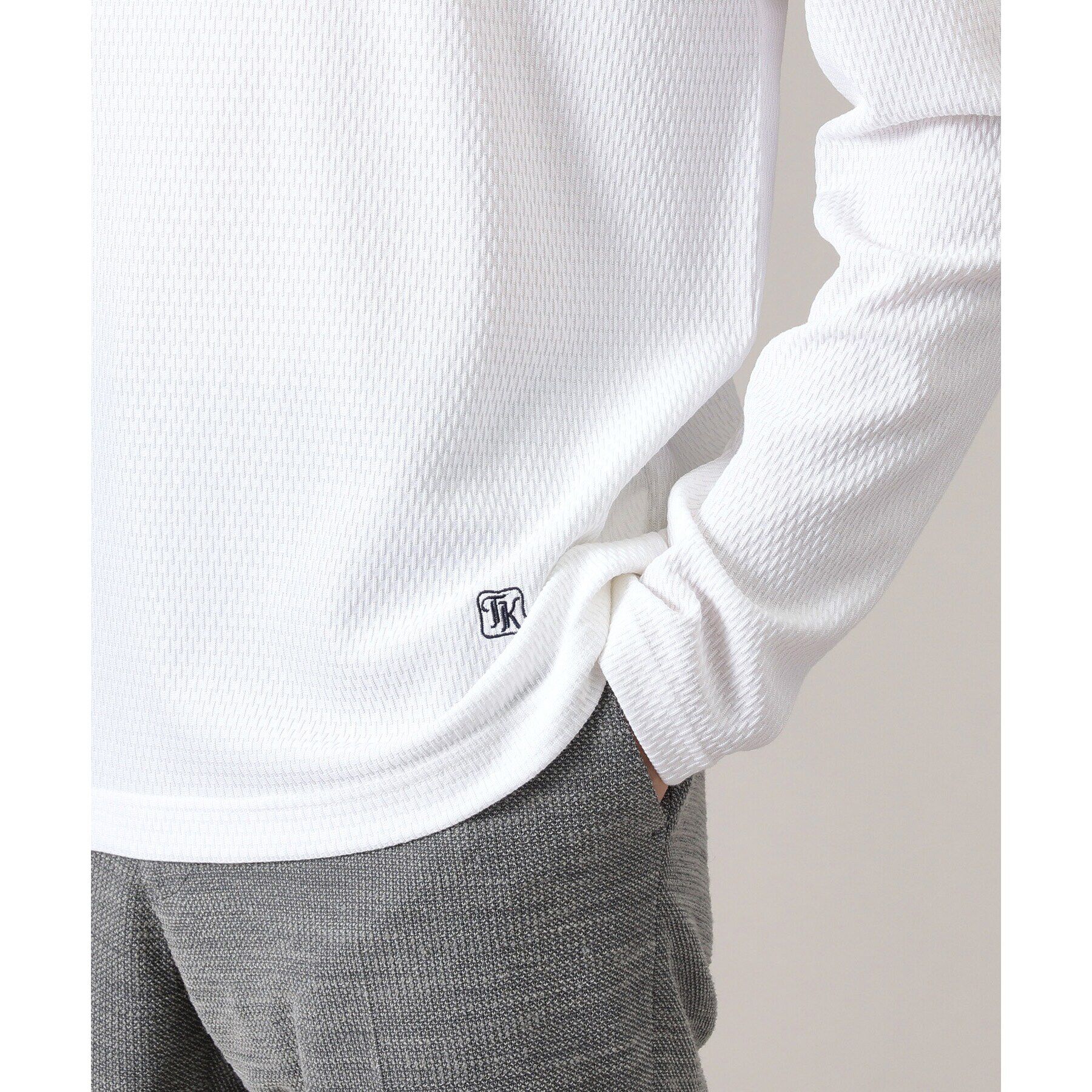 TAKEO KIKUCHI「【ジャケットインナー対応】リンクスウィーブ 長袖Vネックカットソー」|Tシャツ・カットソー|