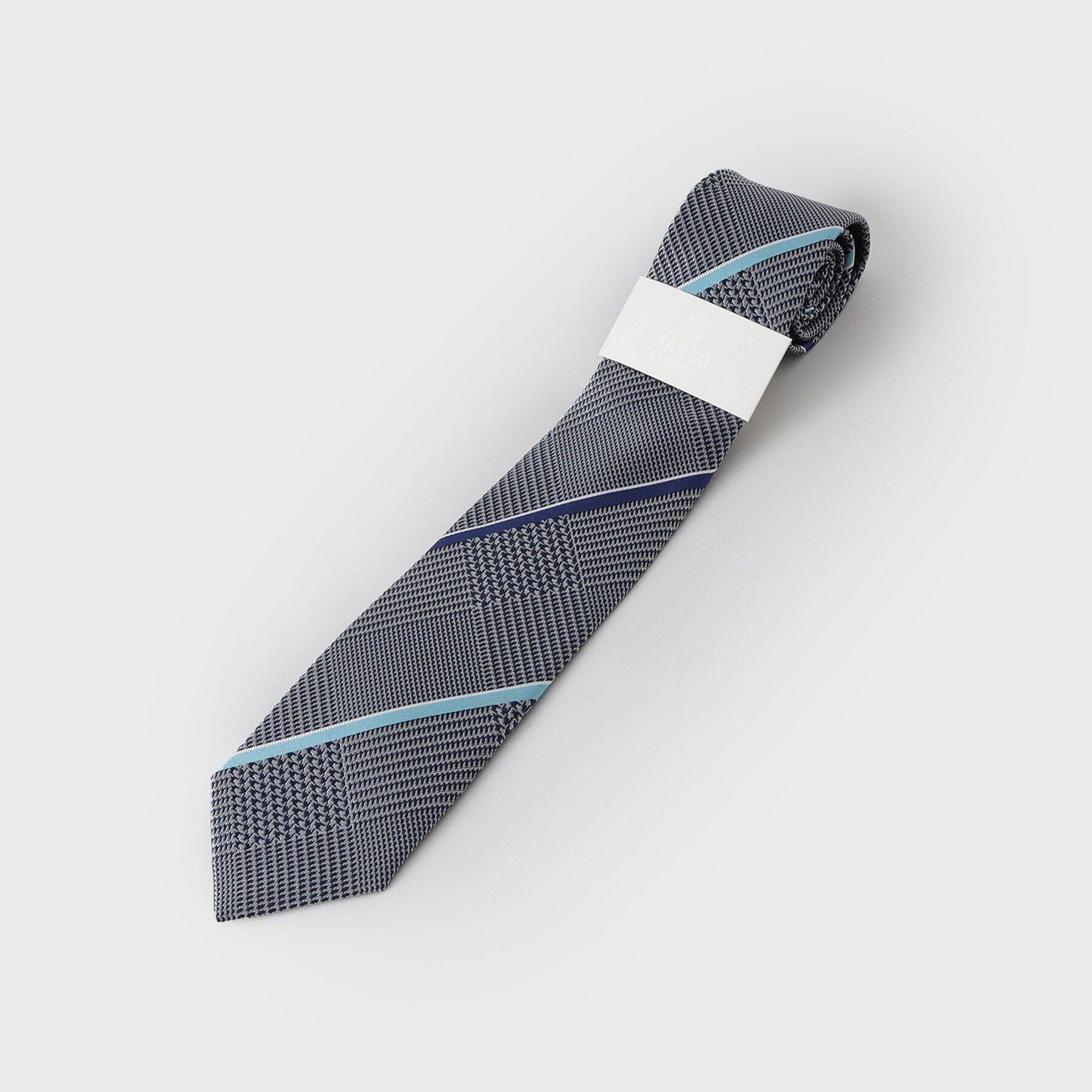 TAKEO KIKUCHI「【THE FLAGSHIP】番千鳥（つがいちどり）シルクネクタイ」|ネクタイ・蝶ネクタイ|シルバー(206)