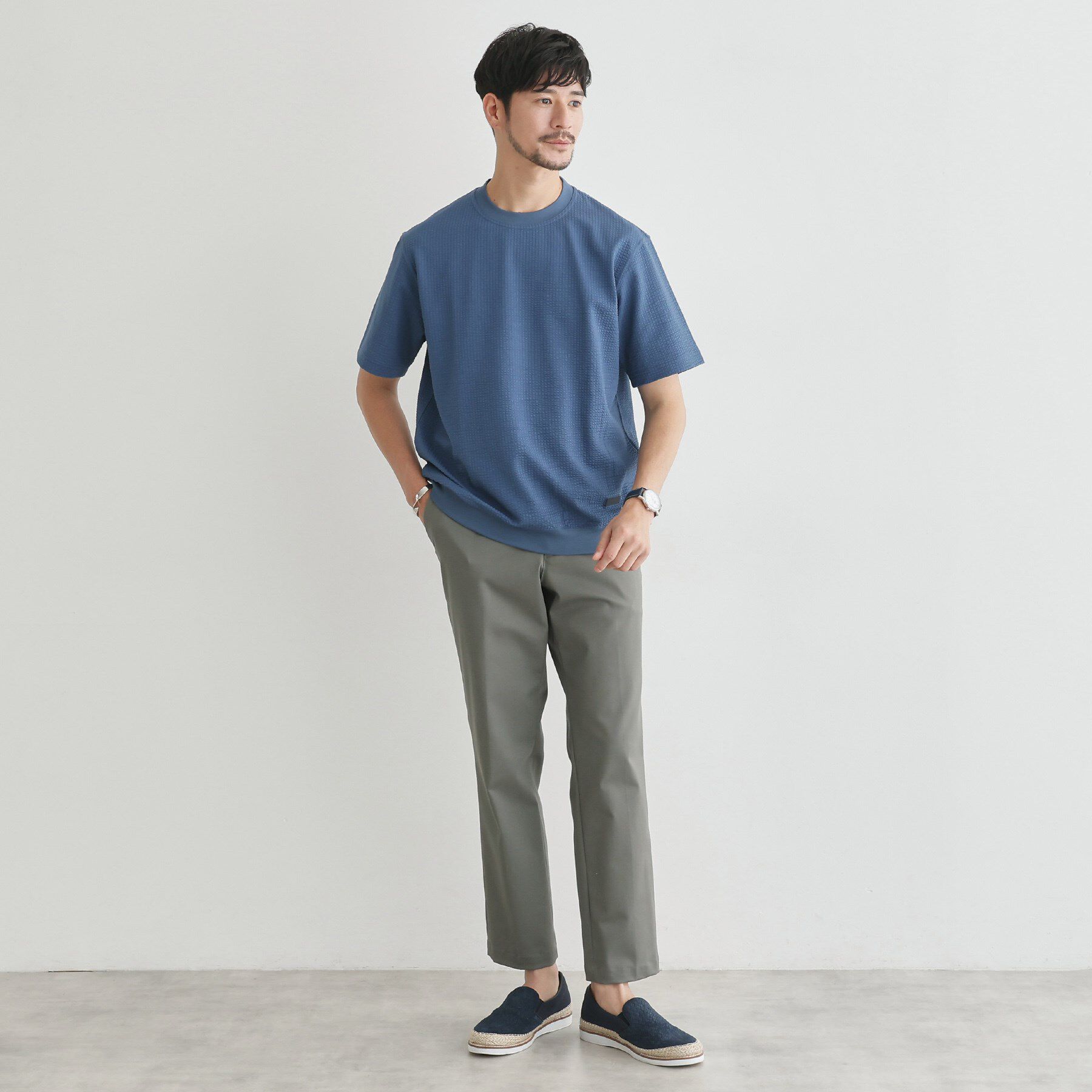 TAKEO KIKUCHI「【抗菌防臭】サッカージャージプルオーバー」|Tシャツ・カットソー|