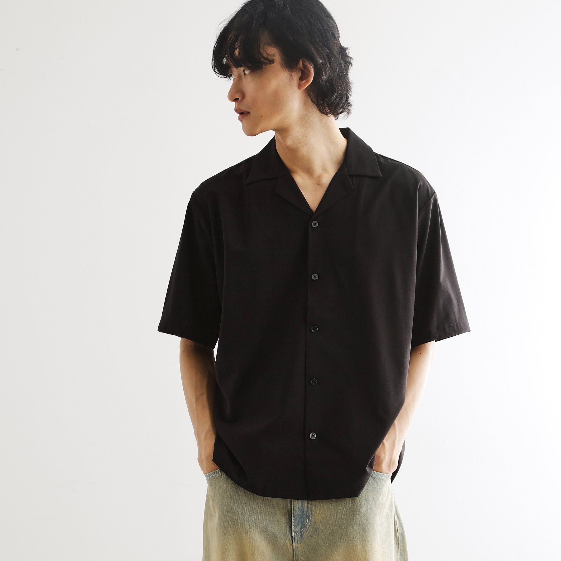 tk.TAKEO KIKUCHI「【マシンウォッシャブル/吸水速乾】ポリトロシャツ　セットアップ対応」|シャツ・ブラウス|ブラック(019)