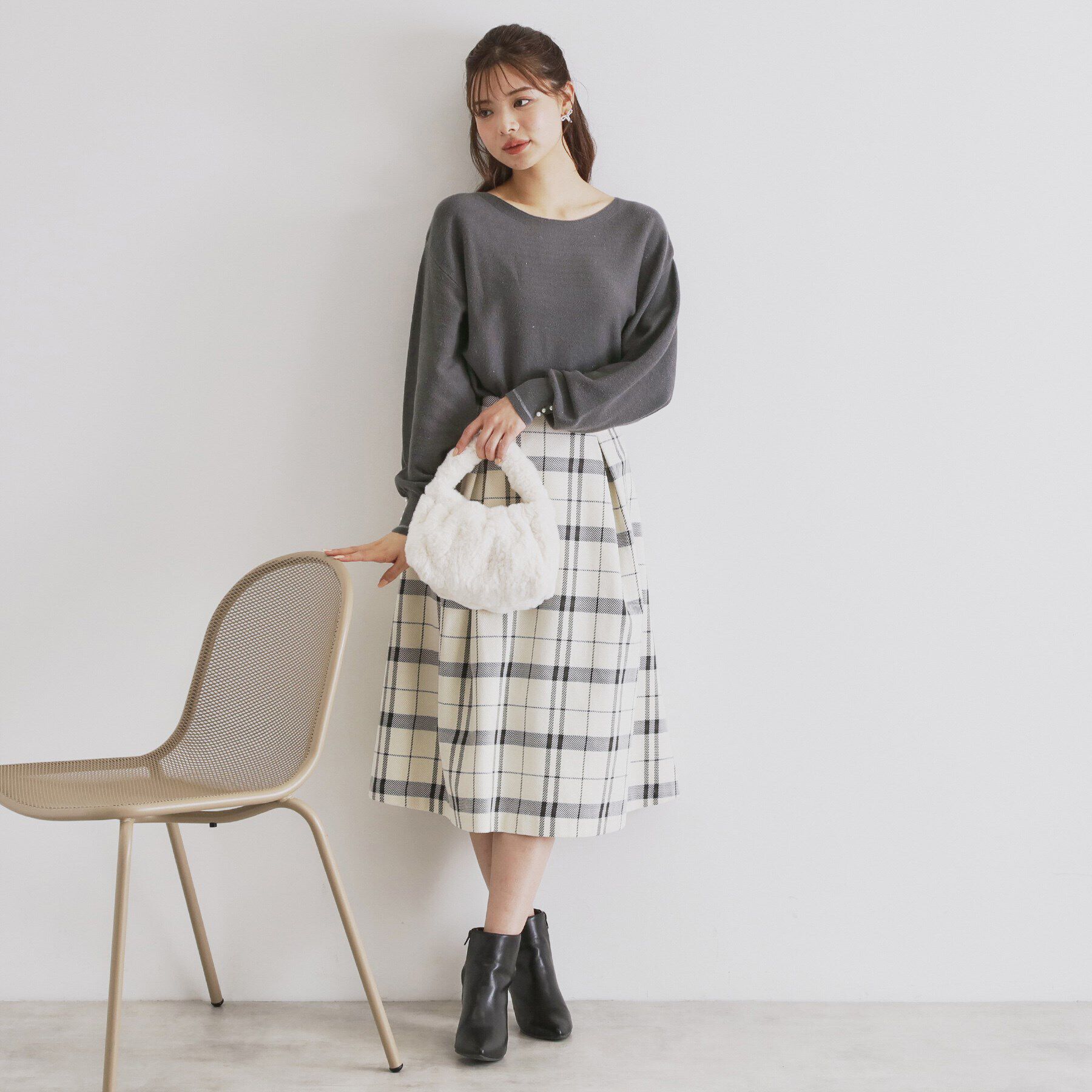 index「《6color/XS-LLsize》ボートネックドルマンニット【洗濯機洗い可】」|ニット・セーター|