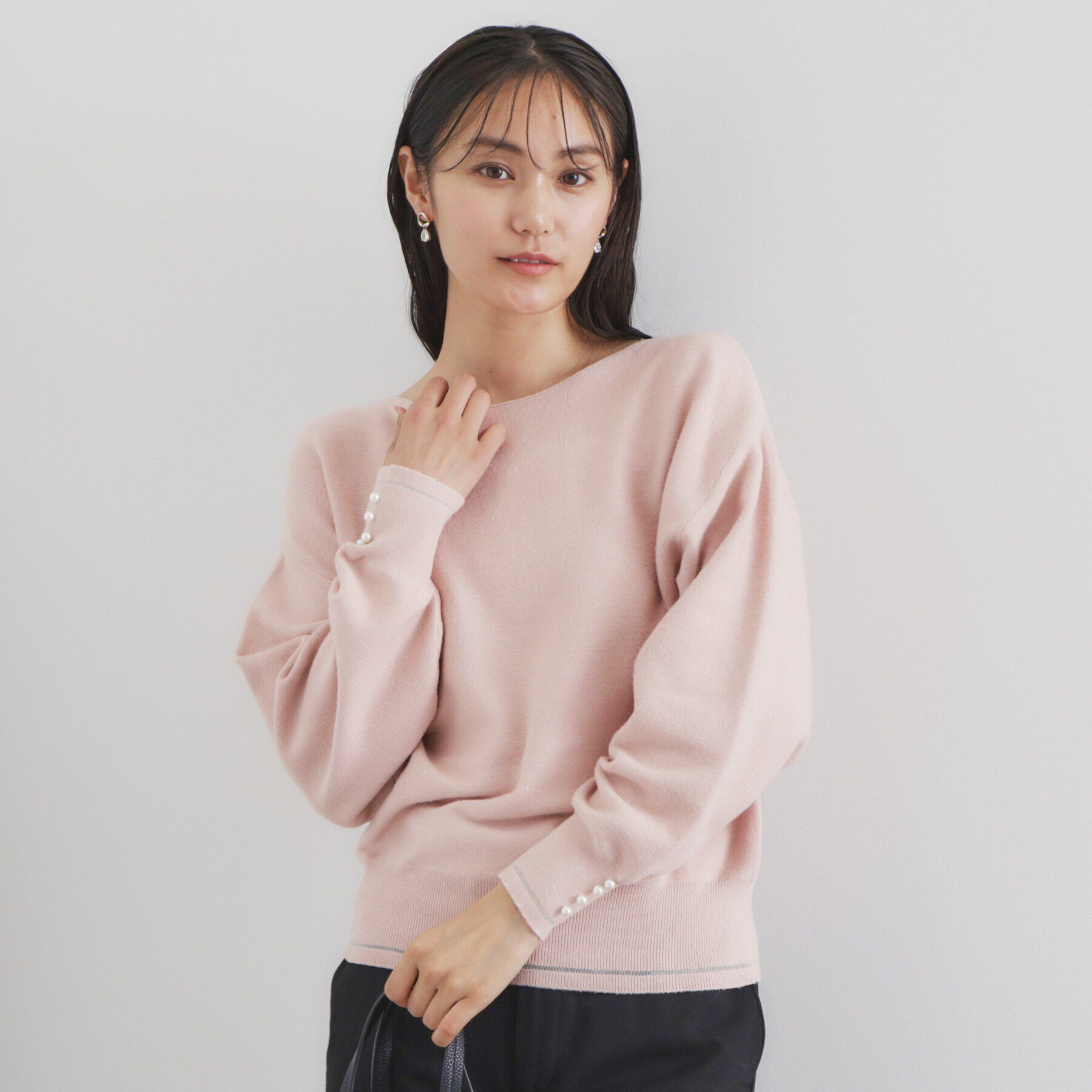 index「《6color/XS-LLsize》ボートネックドルマンニット【洗濯機洗い可】」|ニット・セーター|