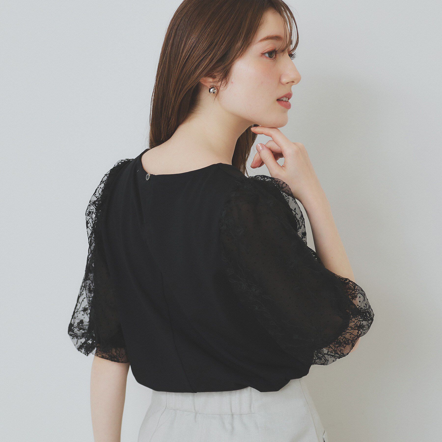 index「シアーバルーンスリーブトップス【洗濯機洗い可/接触冷感】」|Tシャツ・カットソー|