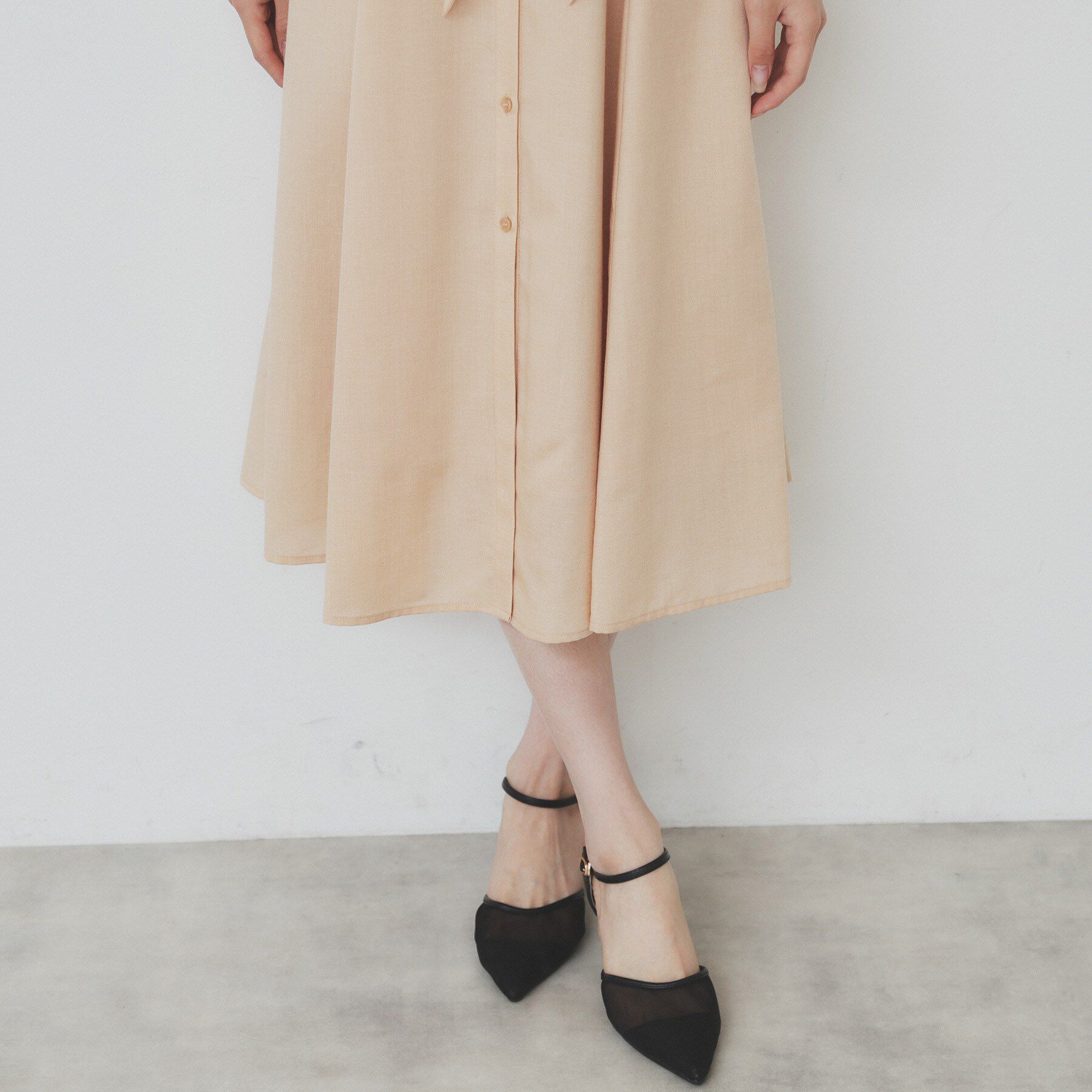 index「リネンライクシャツワンピース【洗濯機洗い可】」|ワンピース|