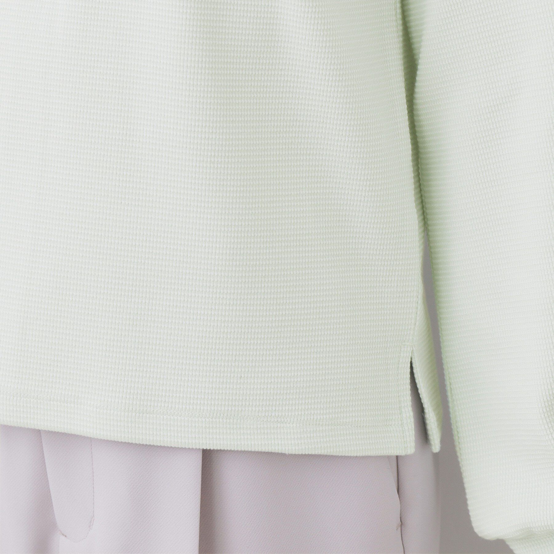 index「レース衿付きピケジャージトップス【洗濯機OK】」|Tシャツ・カットソー|