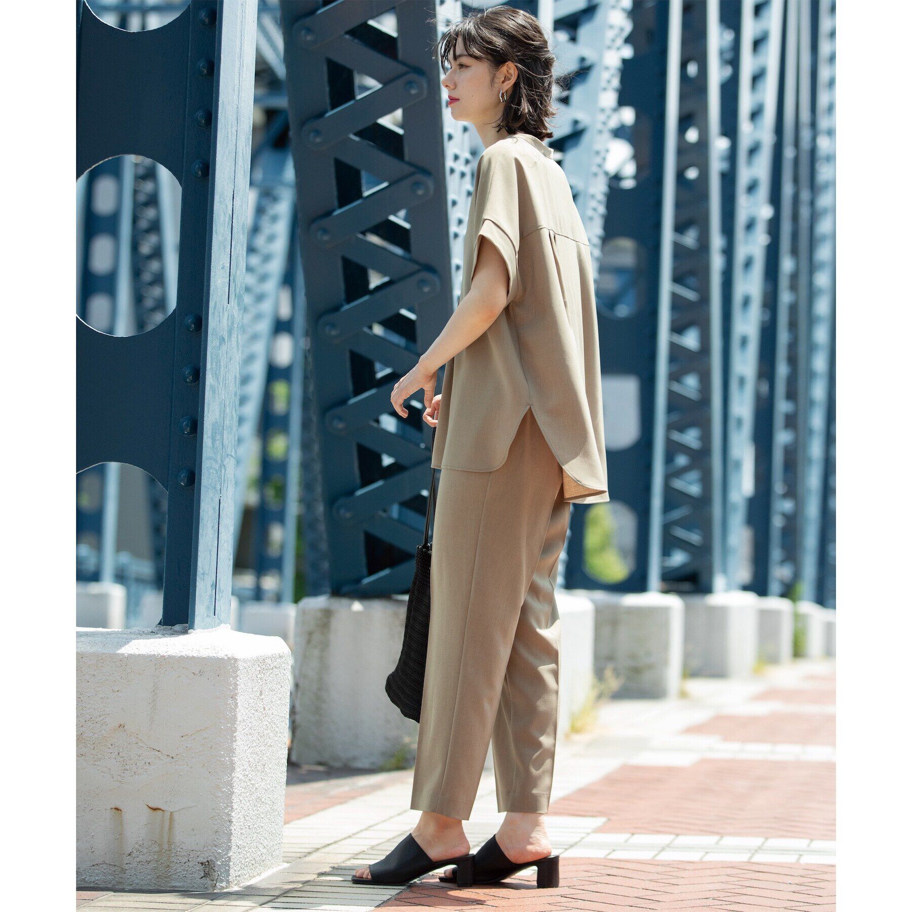 OPAQUE.CLIP「≪SS-LLsize≫ ストレッチ美脚イージーテーパードパンツ/セットアップ対応 【防シワ/抗ピル/」|その他|