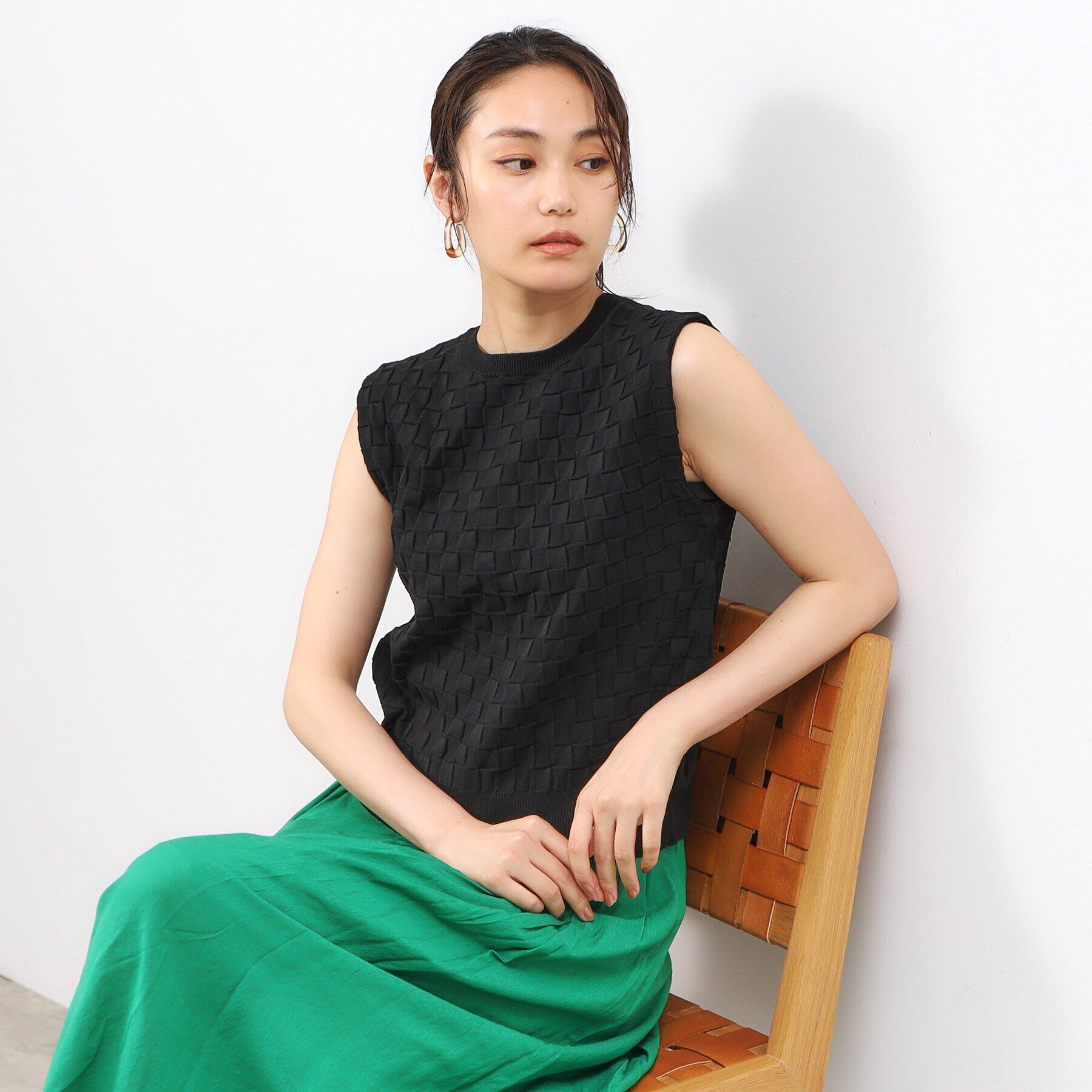 OPAQUE.CLIP「前後2WAY リボンデザインニット【洗濯機洗い可/抗ピル】」|ニット・セーター|