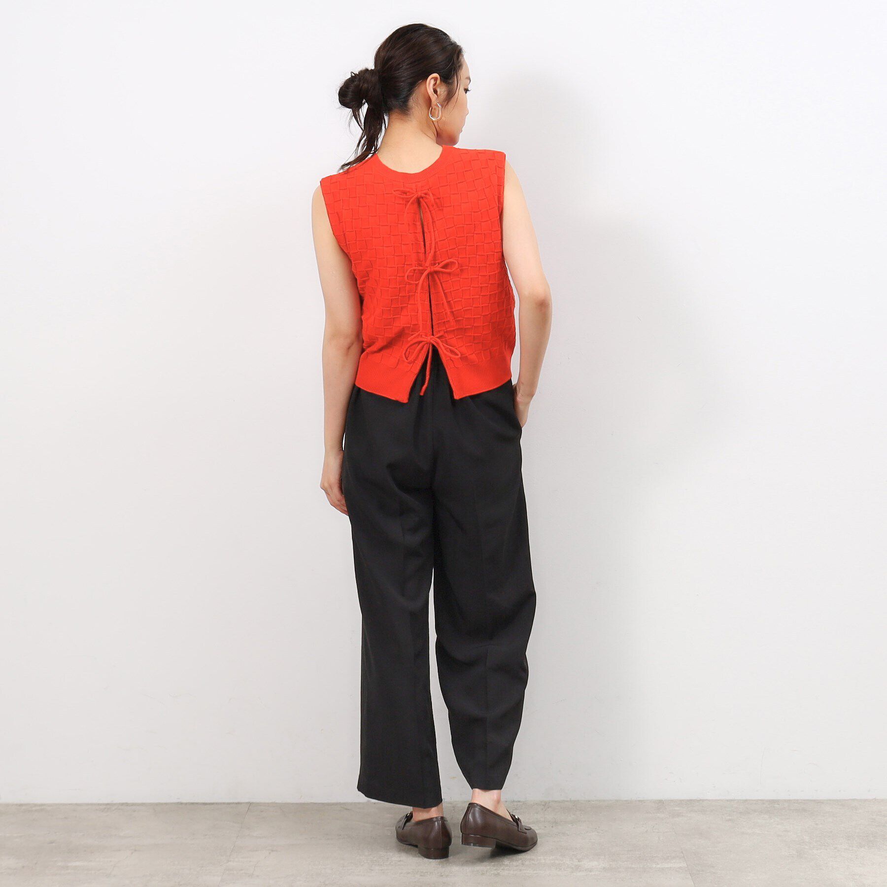 OPAQUE.CLIP「前後2WAY リボンデザインニット【洗濯機洗い可/抗ピル】」|ニット・セーター|