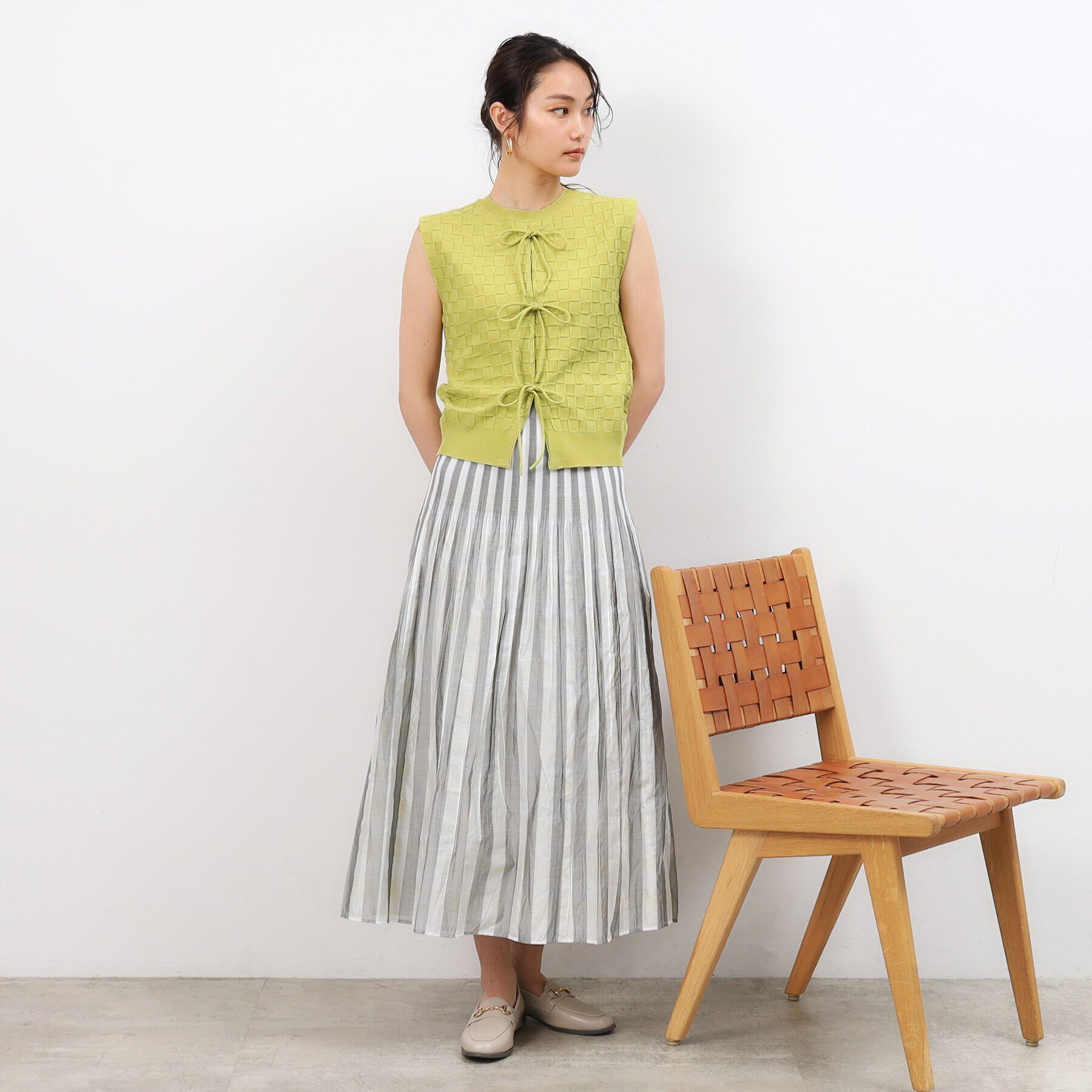 OPAQUE.CLIP「前後2WAY リボンデザインニット【洗濯機洗い可/抗ピル】」|ニット・セーター|