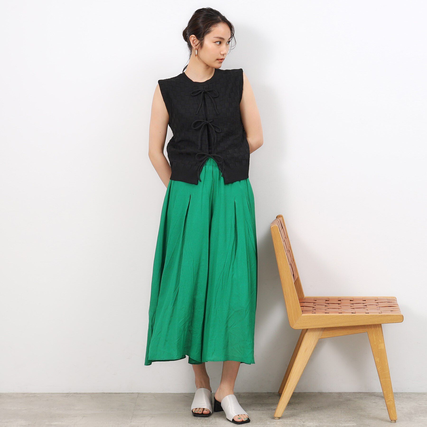 OPAQUE.CLIP「前後2WAY リボンデザインニット【洗濯機洗い可/抗ピル】」|ニット・セーター|