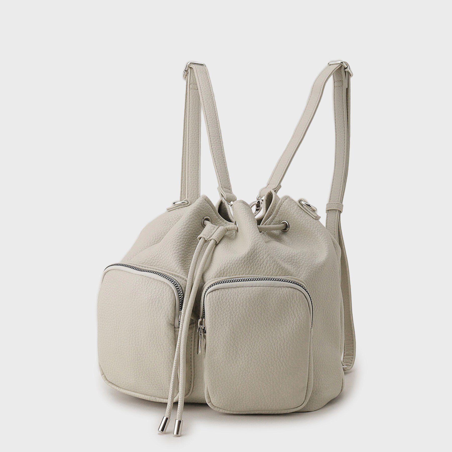 OPAQUE.CLIP「【マルチWAY】フロントダブルポケット巾着ショルダーバッグ」|ショルダー・メッセンジャー|