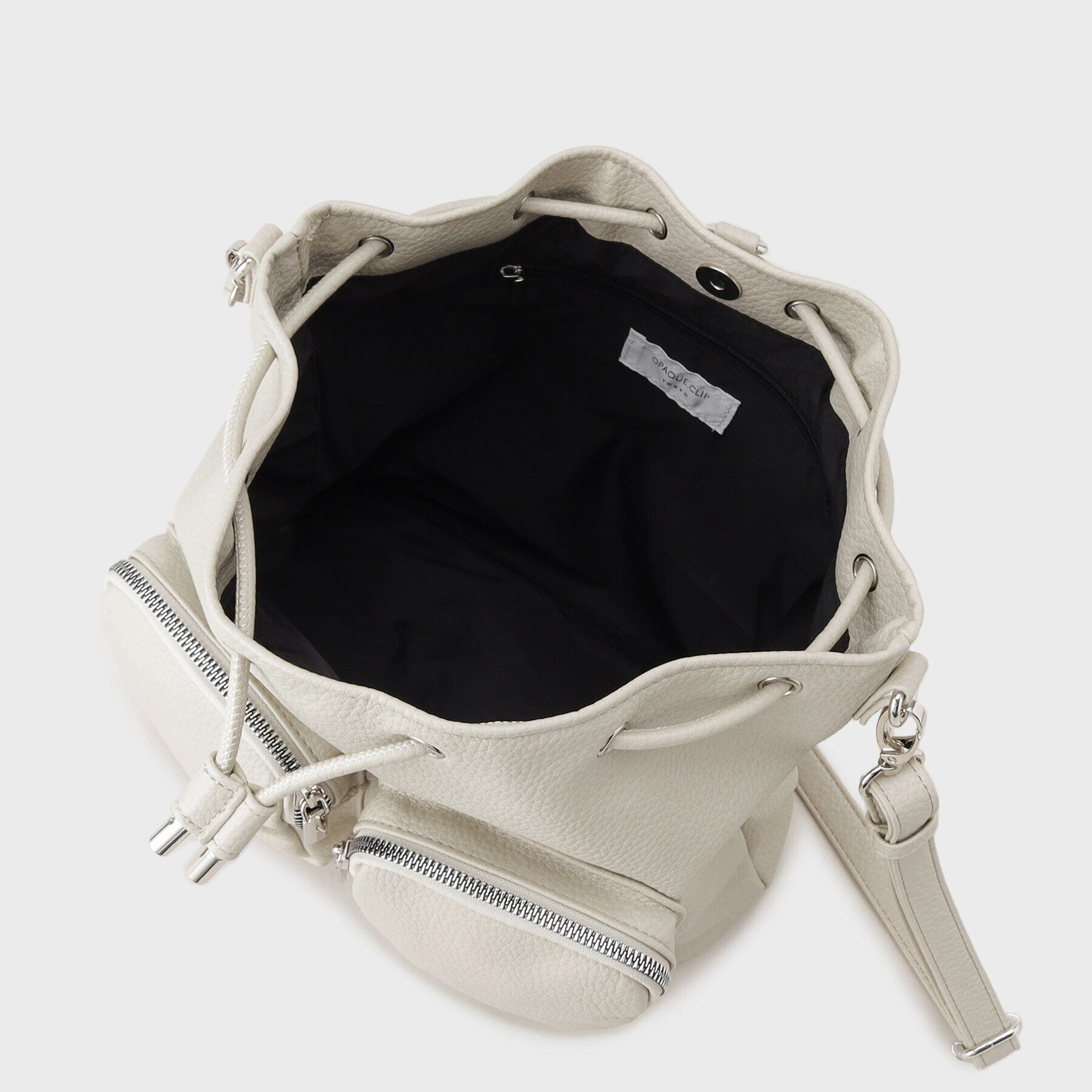 OPAQUE.CLIP「【マルチWAY】フロントダブルポケット巾着ショルダーバッグ」|ショルダー・メッセンジャー|