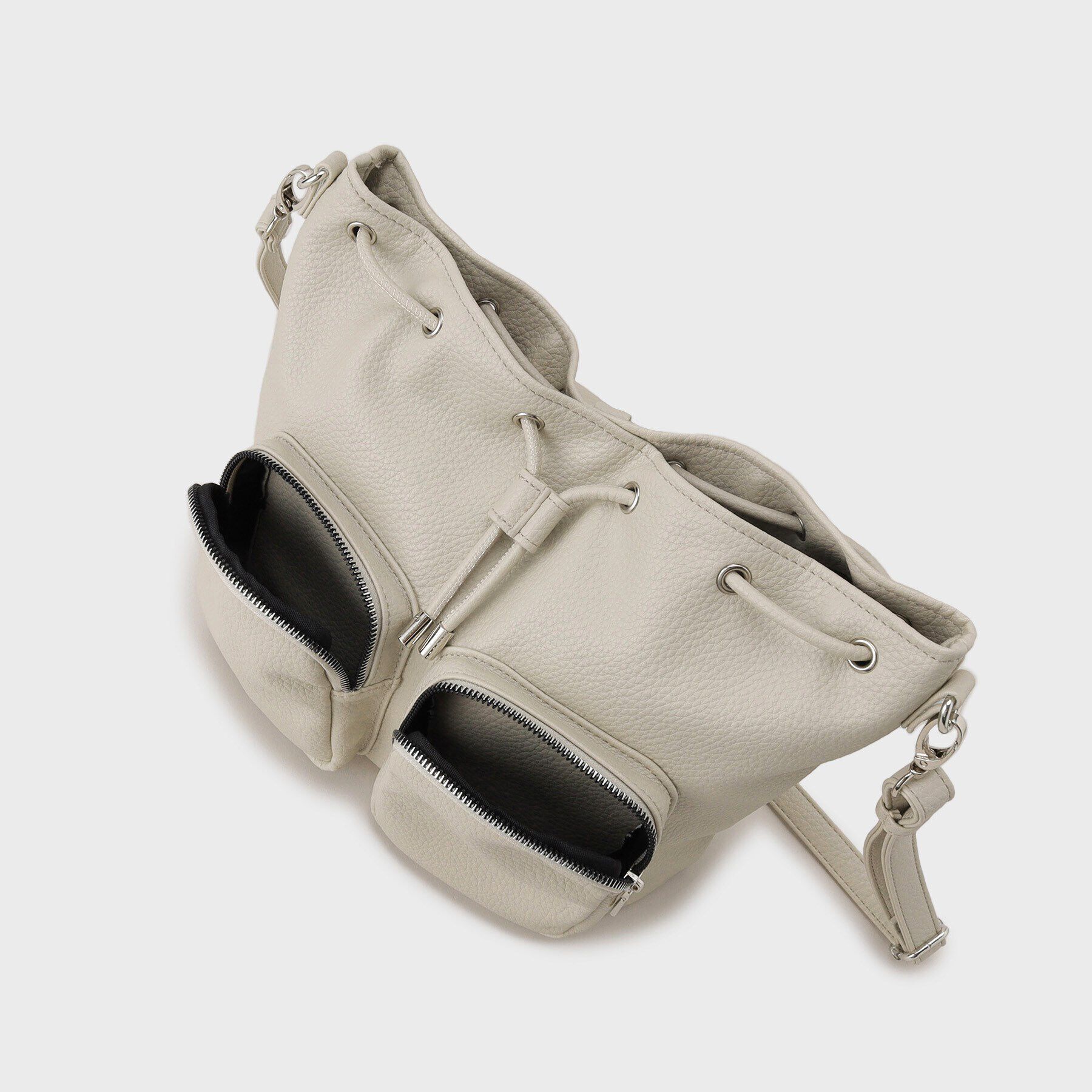 OPAQUE.CLIP「【マルチWAY】フロントダブルポケット巾着ショルダーバッグ」|ショルダー・メッセンジャー|