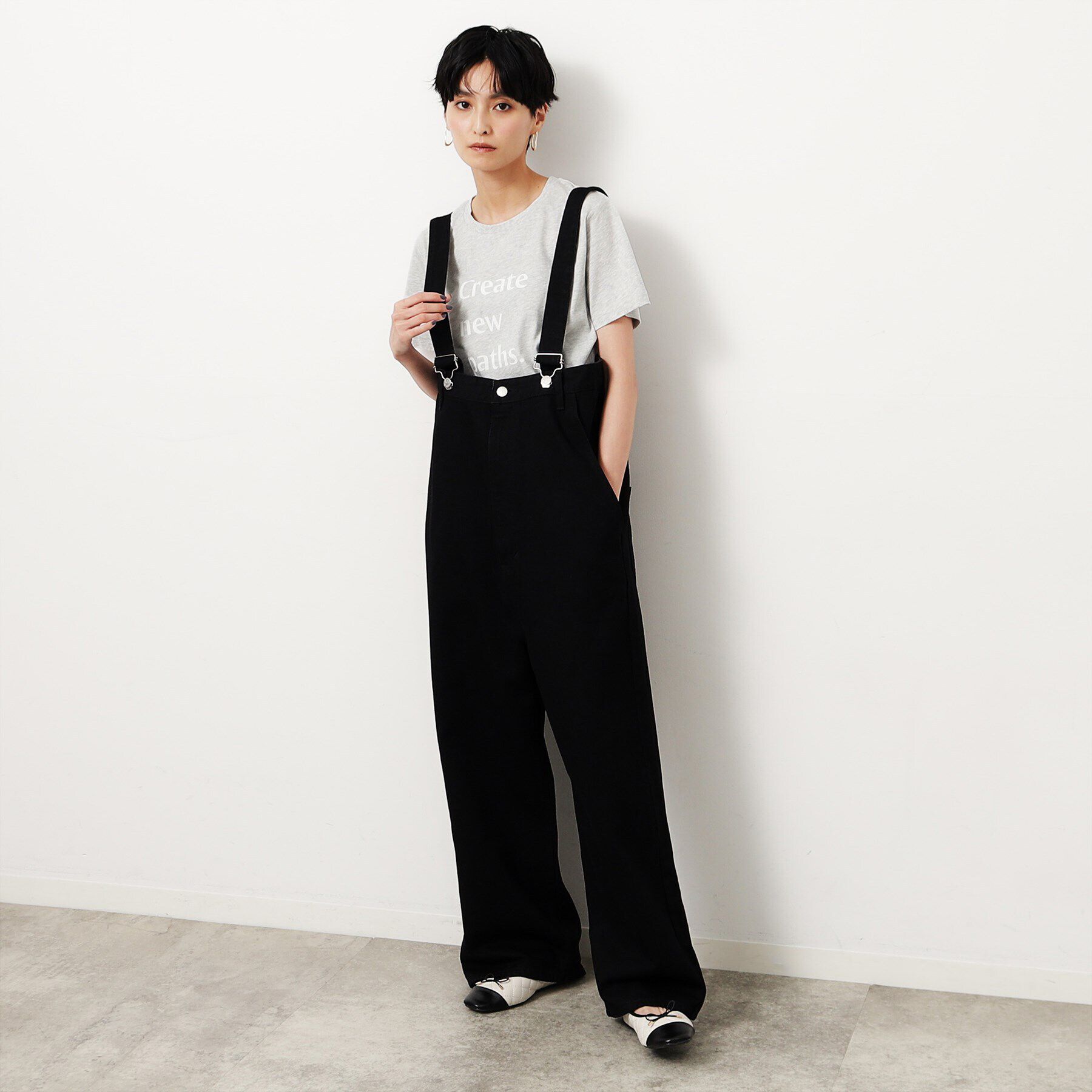 OPAQUE.CLIP「ロゴプリントTシャツ【洗濯機洗い可】」|Tシャツ・カットソー|