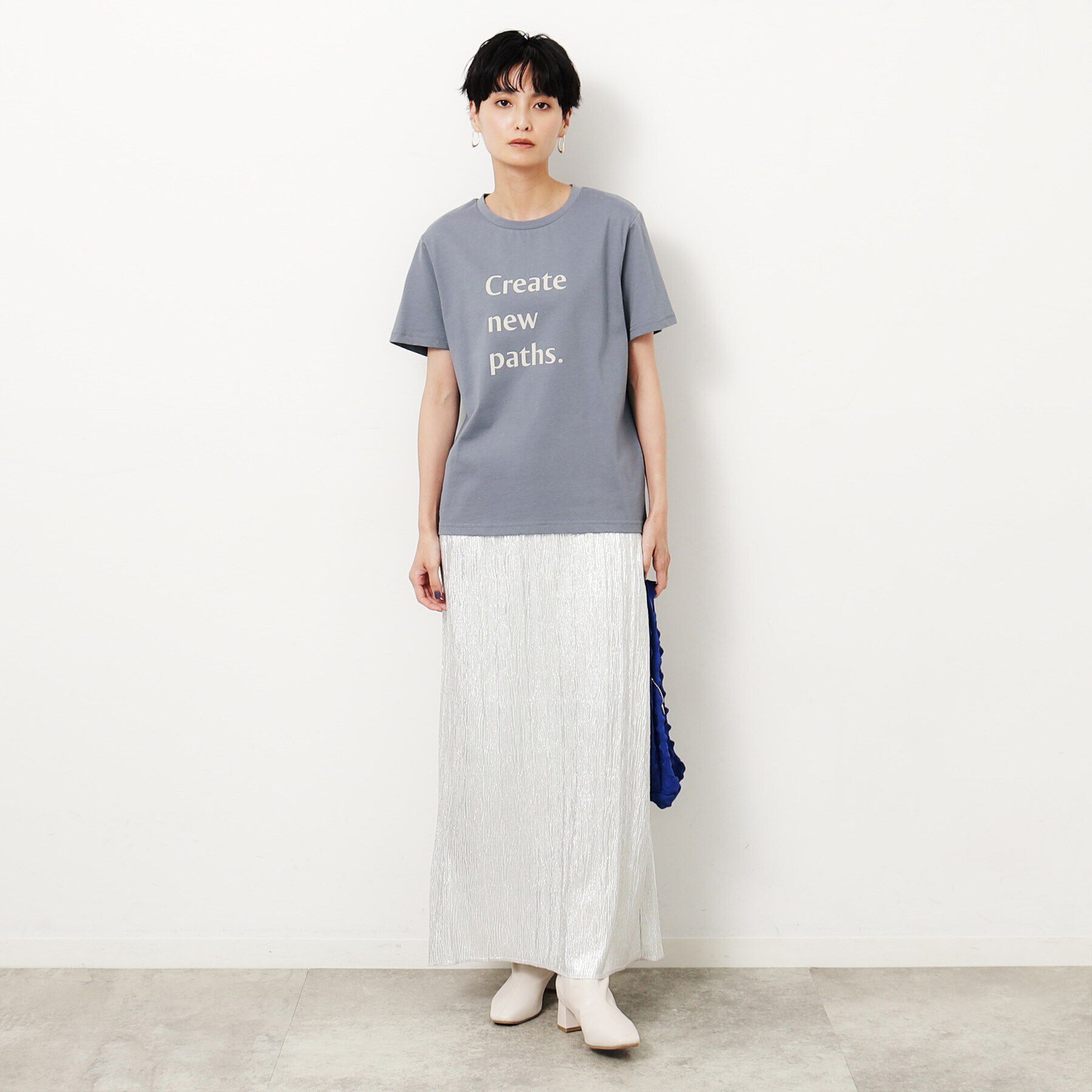 OPAQUE.CLIP「ロゴプリントTシャツ【洗濯機洗い可】」|Tシャツ・カットソー|