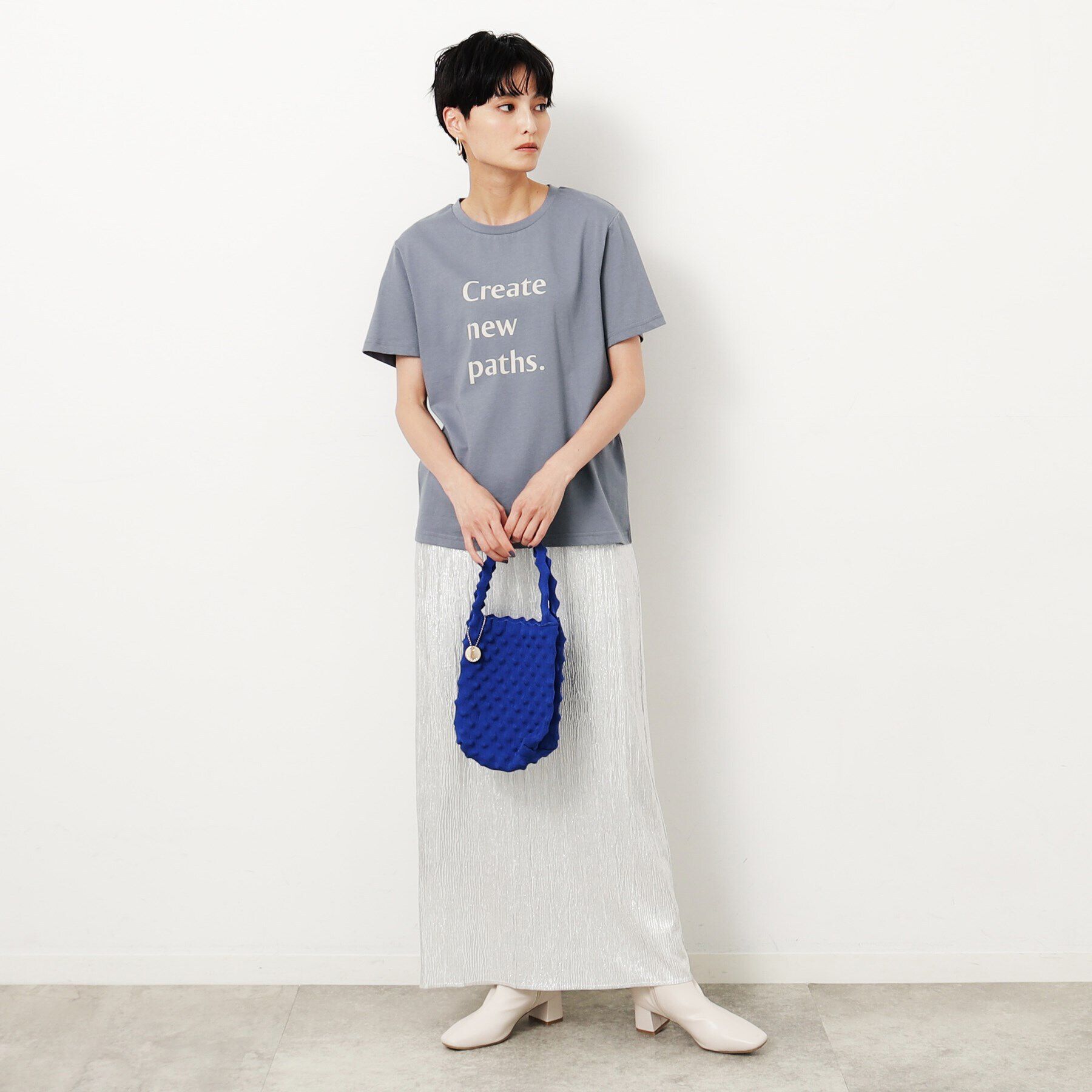 OPAQUE.CLIP「ロゴプリントTシャツ【洗濯機洗い可】」|Tシャツ・カットソー|