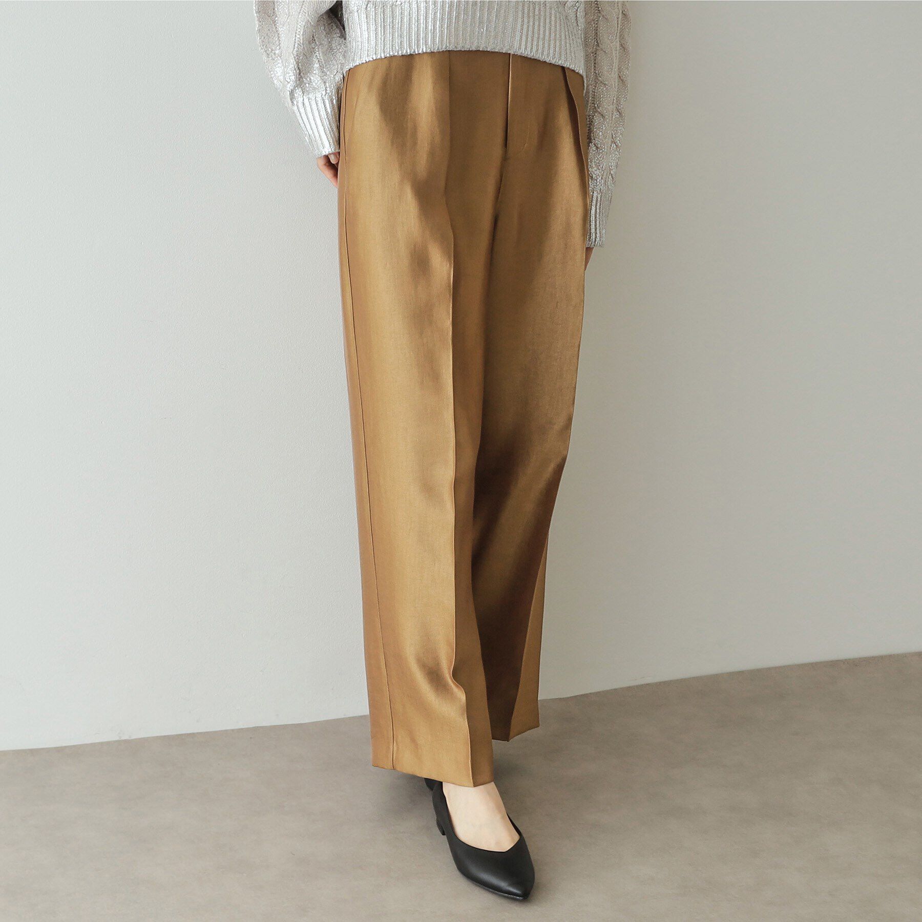 OPAQUE.CLIP「《Oggi掲載》シャイニータックワイドパンツ【洗濯機洗い可】」|その他|